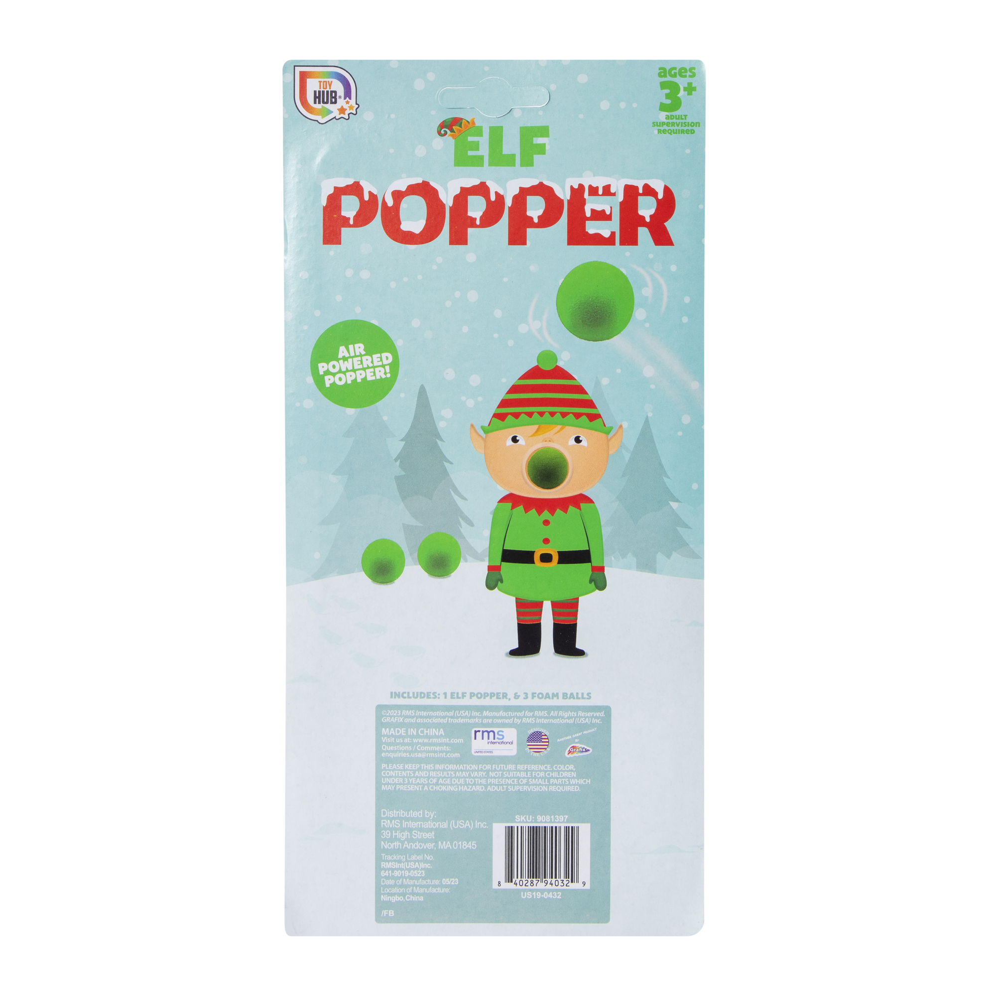 Holiday Foam Ball Popper Toy