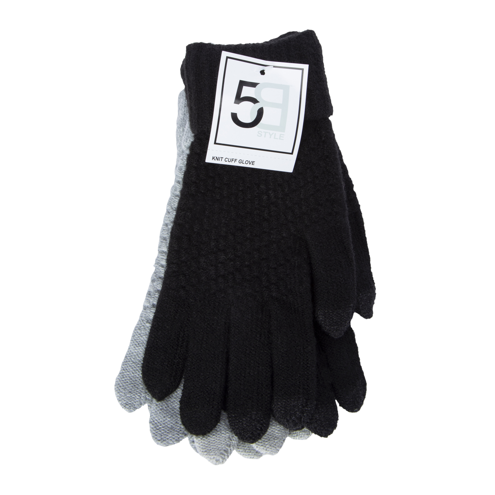 Knit Cuff Gloves 2-Pairs