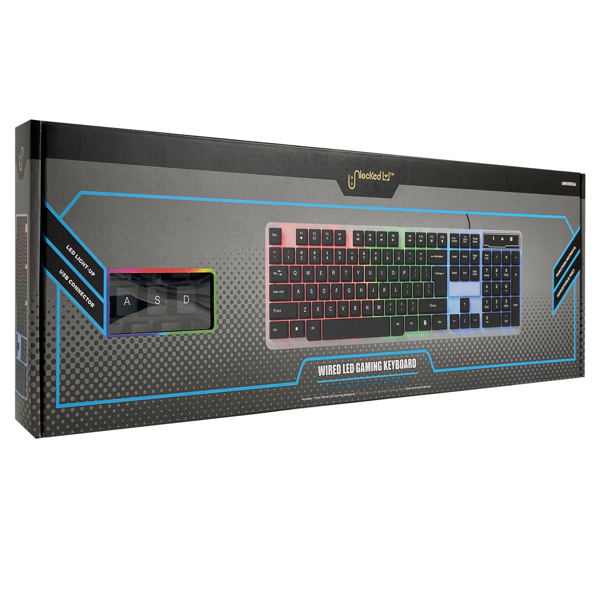 Unlocked Lvl™ Wired LED Gaming Keyboard