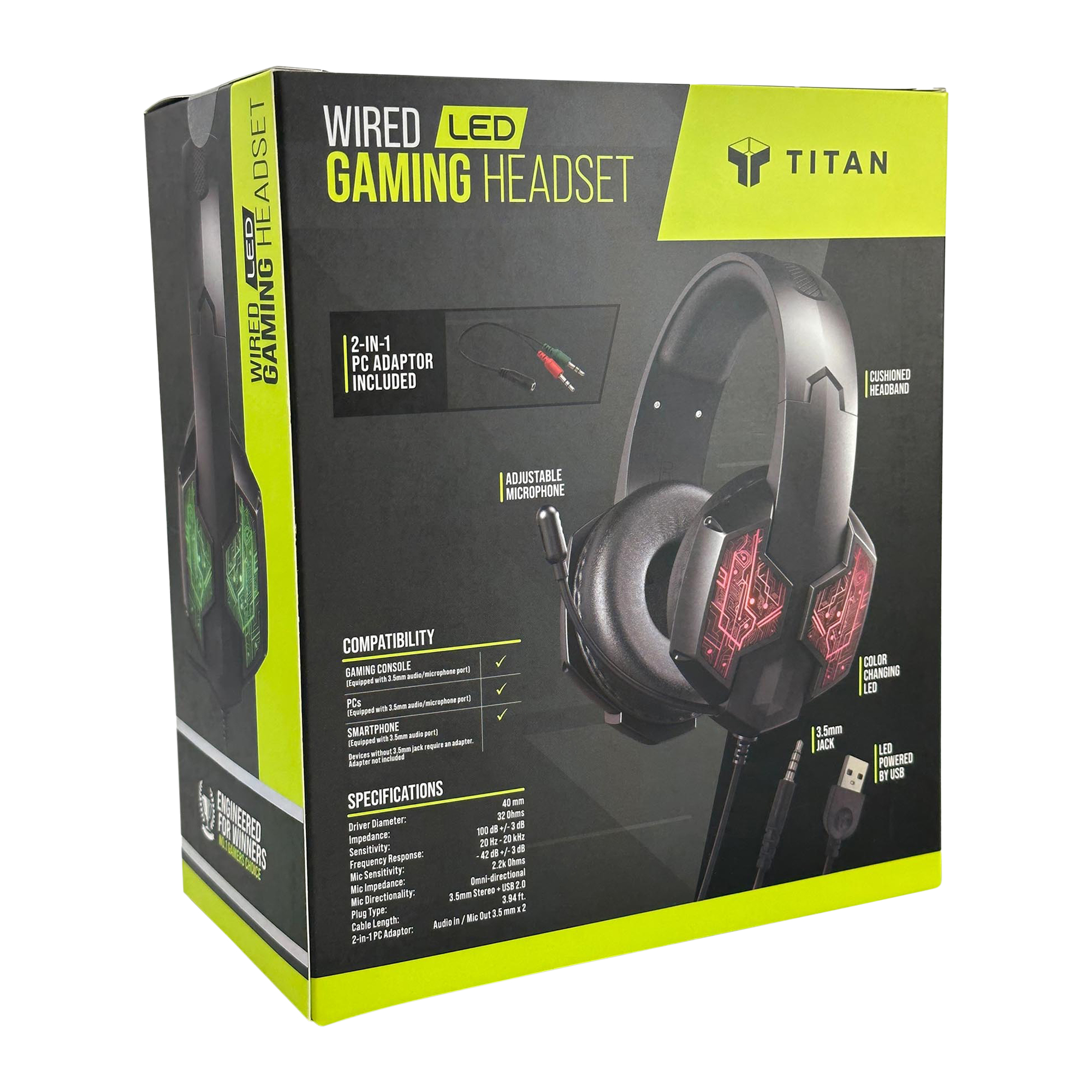 Titan Wired LED Gaming Headset