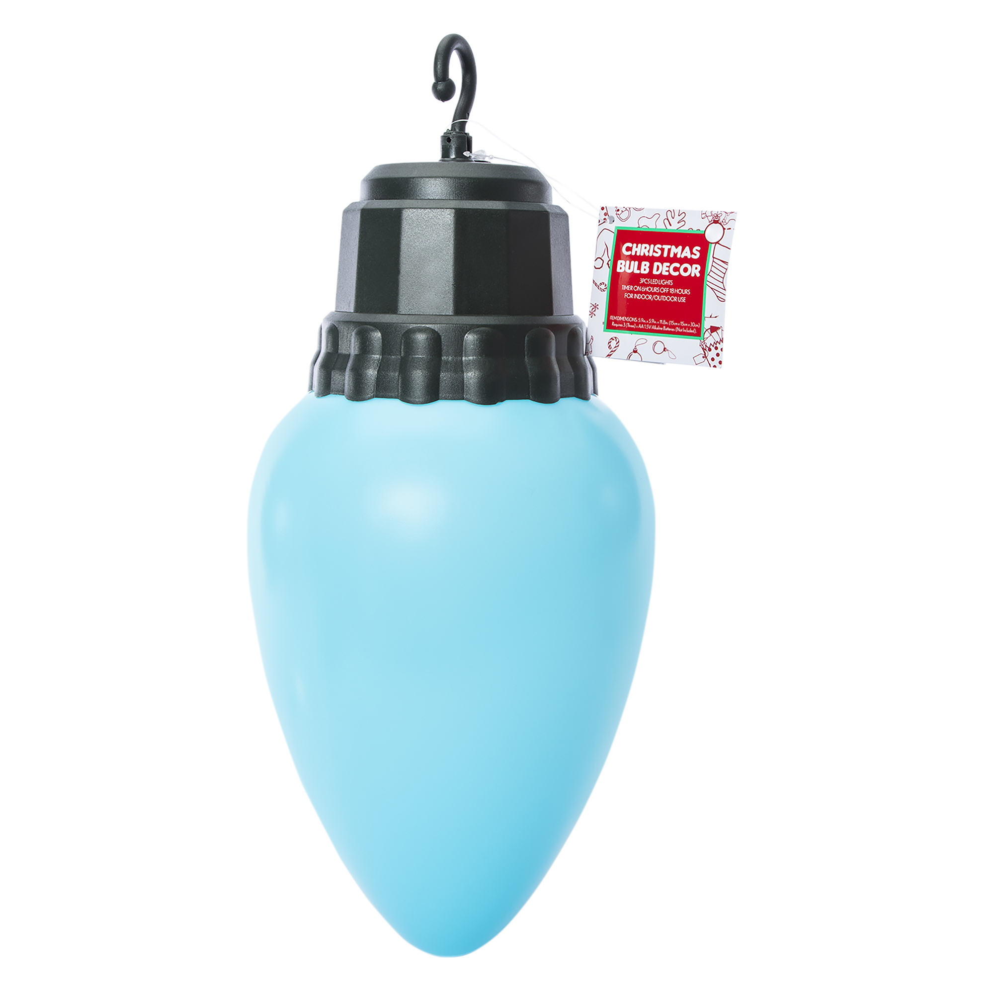 Jumbo Hanging Christmas Light Bulb 11.8in