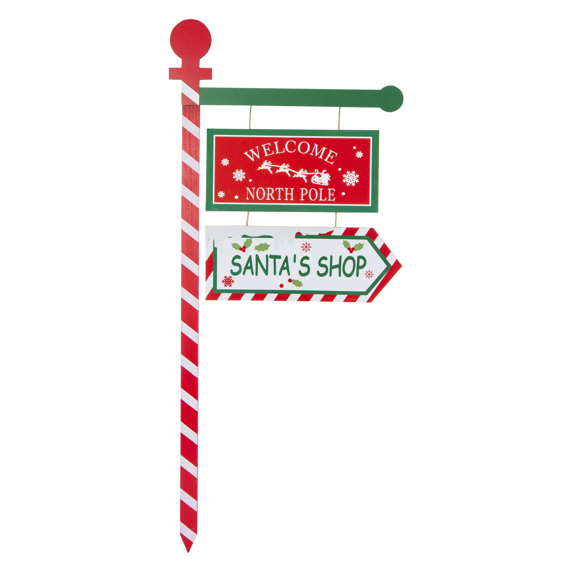 North Pole Lawn Stake Decoration 15.55in x 35.83in