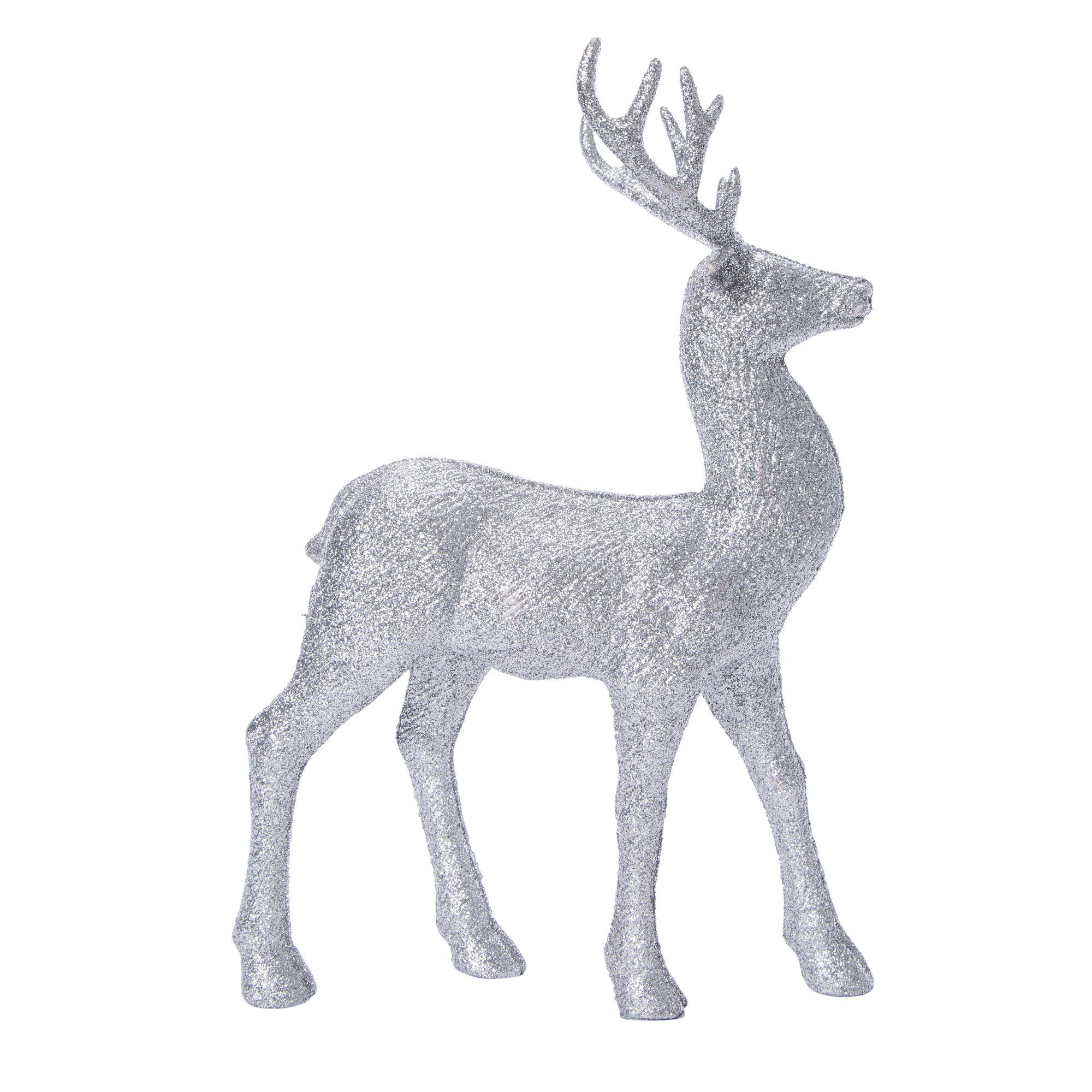 Holiday Glitter Reindeer Decor 12.8in