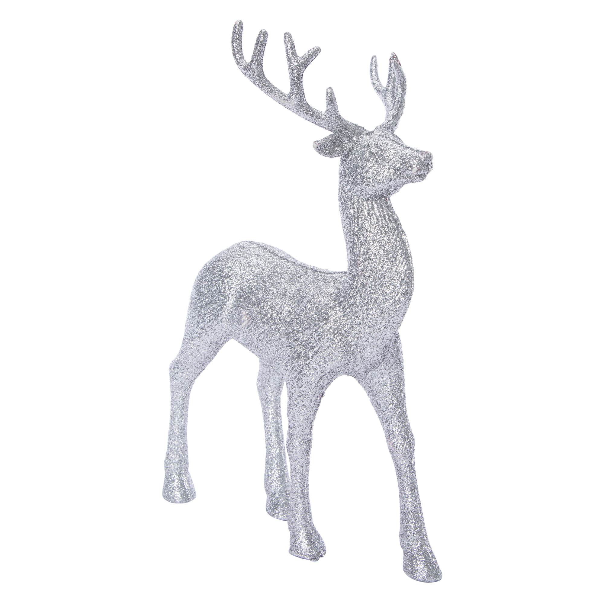 Holiday Glitter Reindeer Decor 12.8in