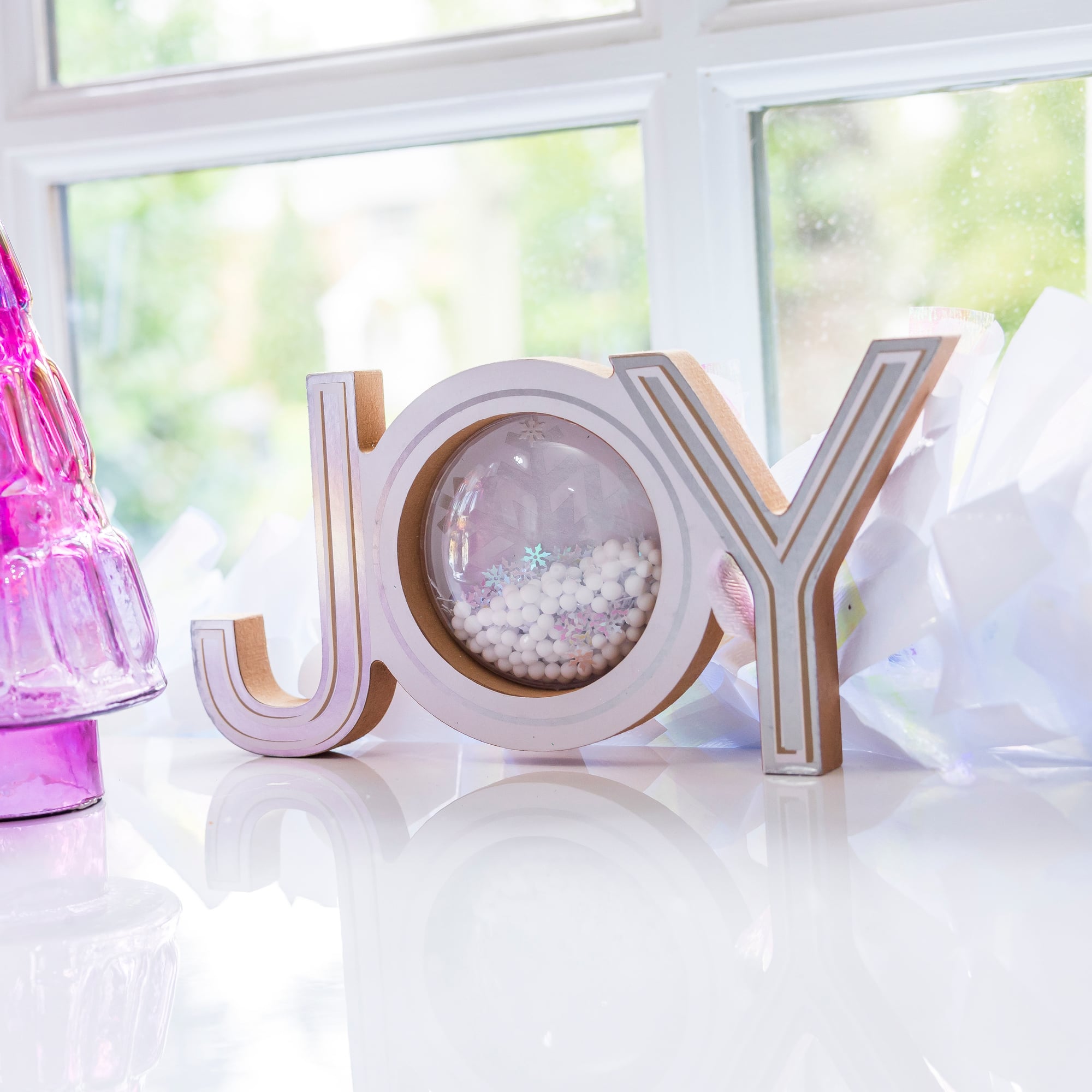 Joy' Wood Tabletop Sign 9.1in x 4.5in