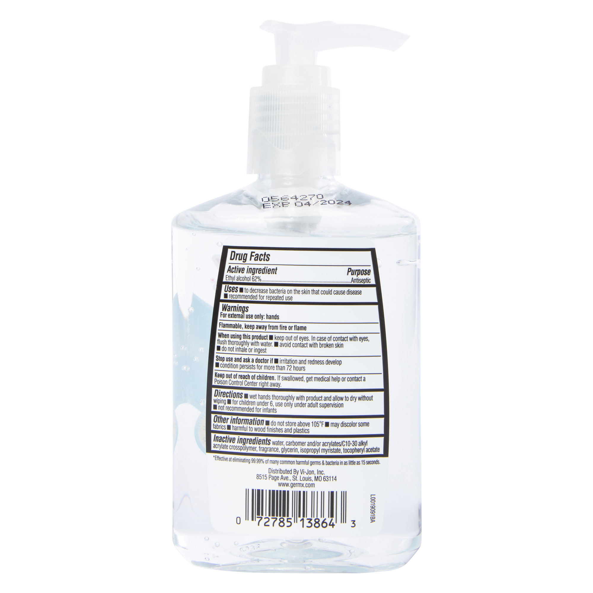 Germ-X® Advanced Moisturizing Hand Sanitizer Pump Dispenser 8oz
