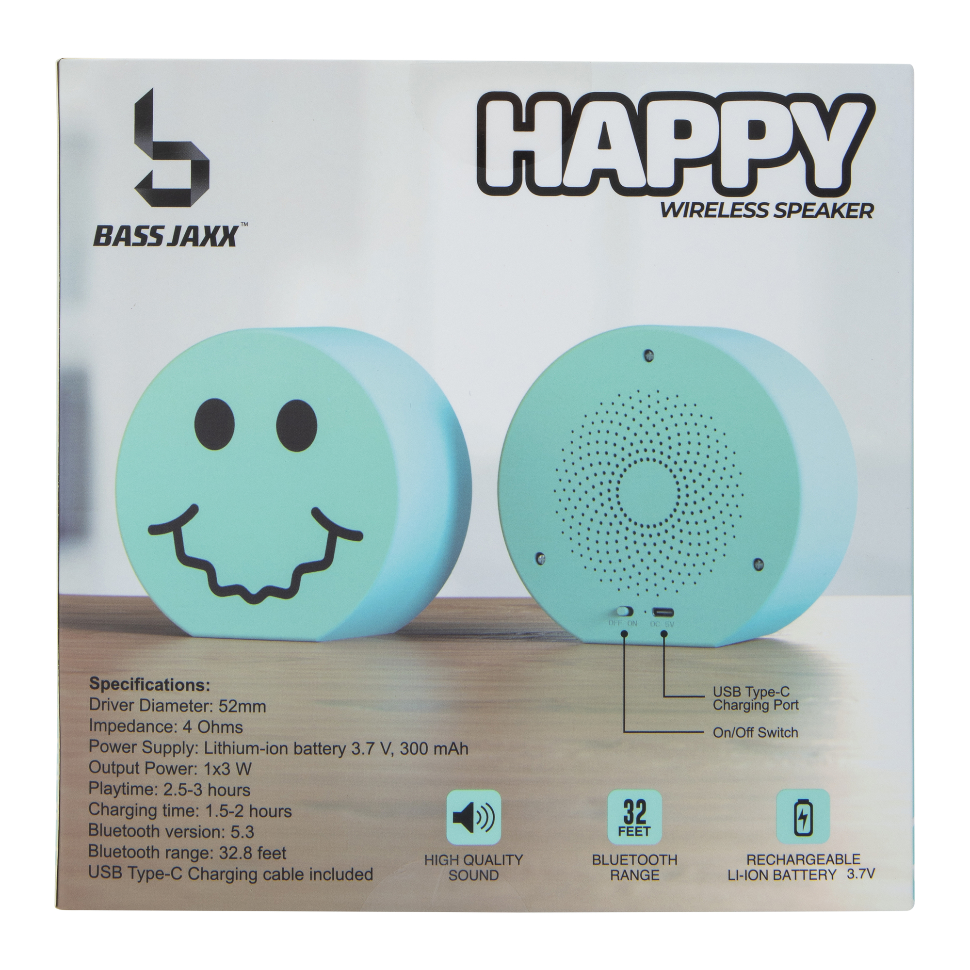 Happy Face Bluetooth® Wireless Speaker