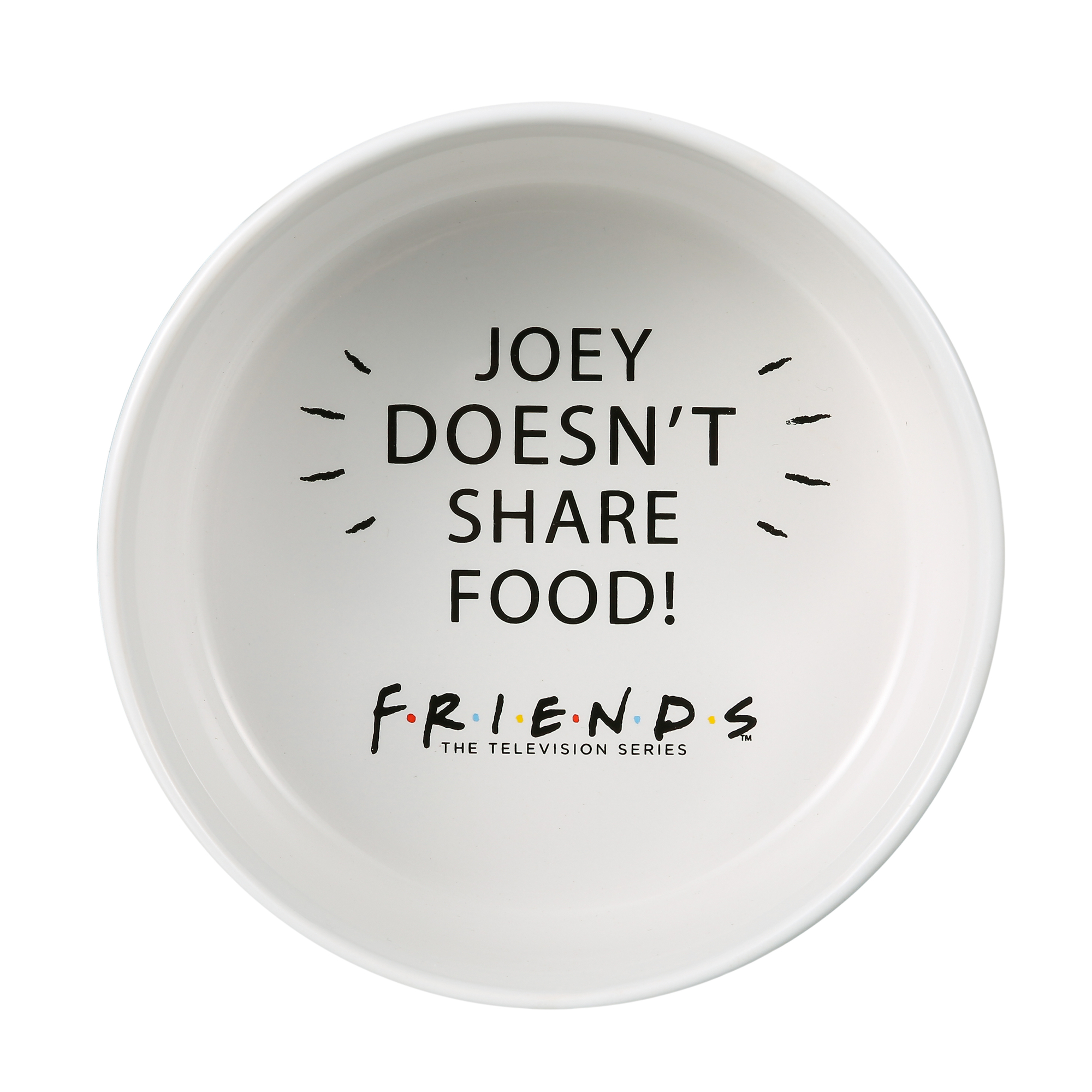 Friends™ 'Joey Doesn't Share Food' Ceramic Pet Bowl, 6in (3.5 Cups)