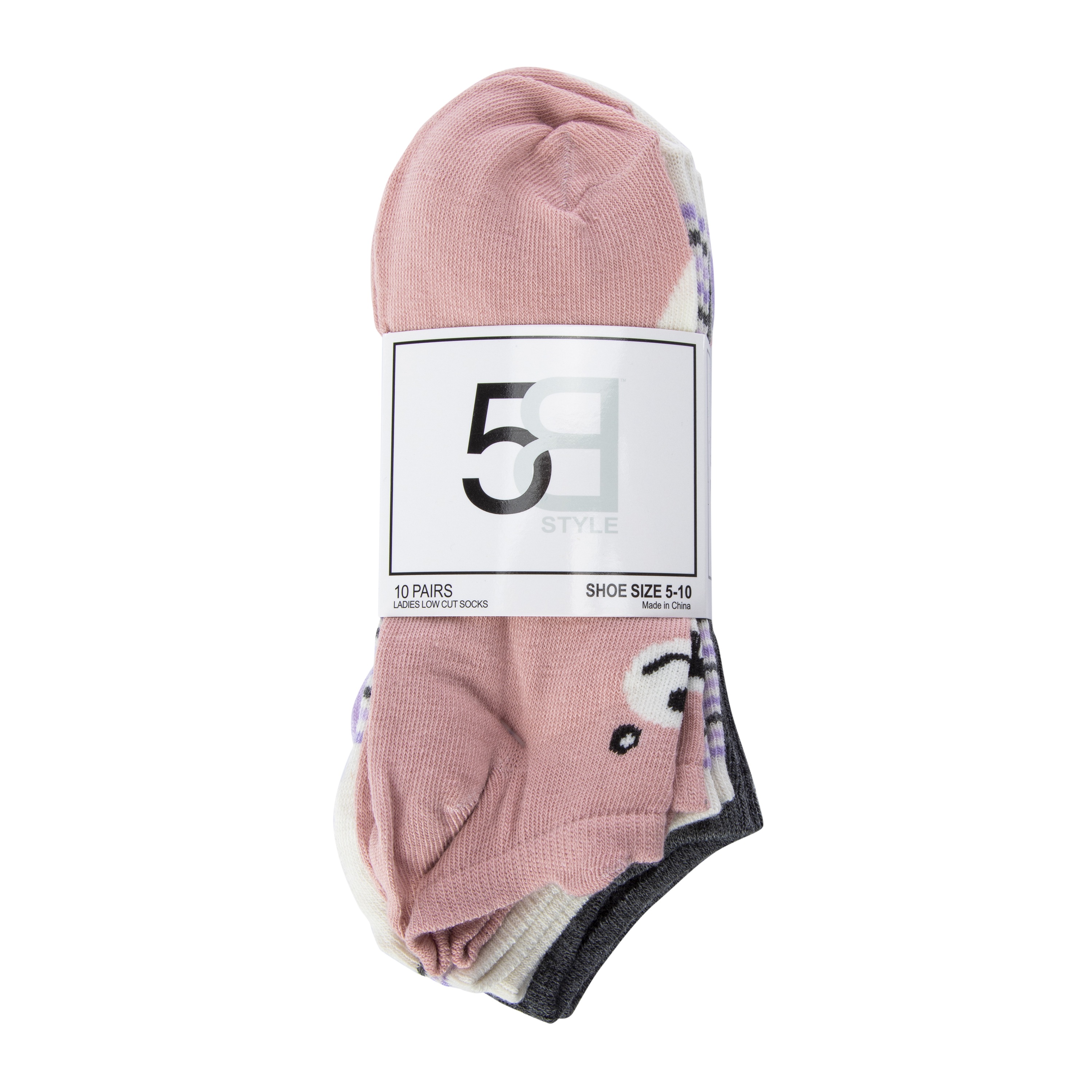Ladies Animal No-Show Socks 10-Pack