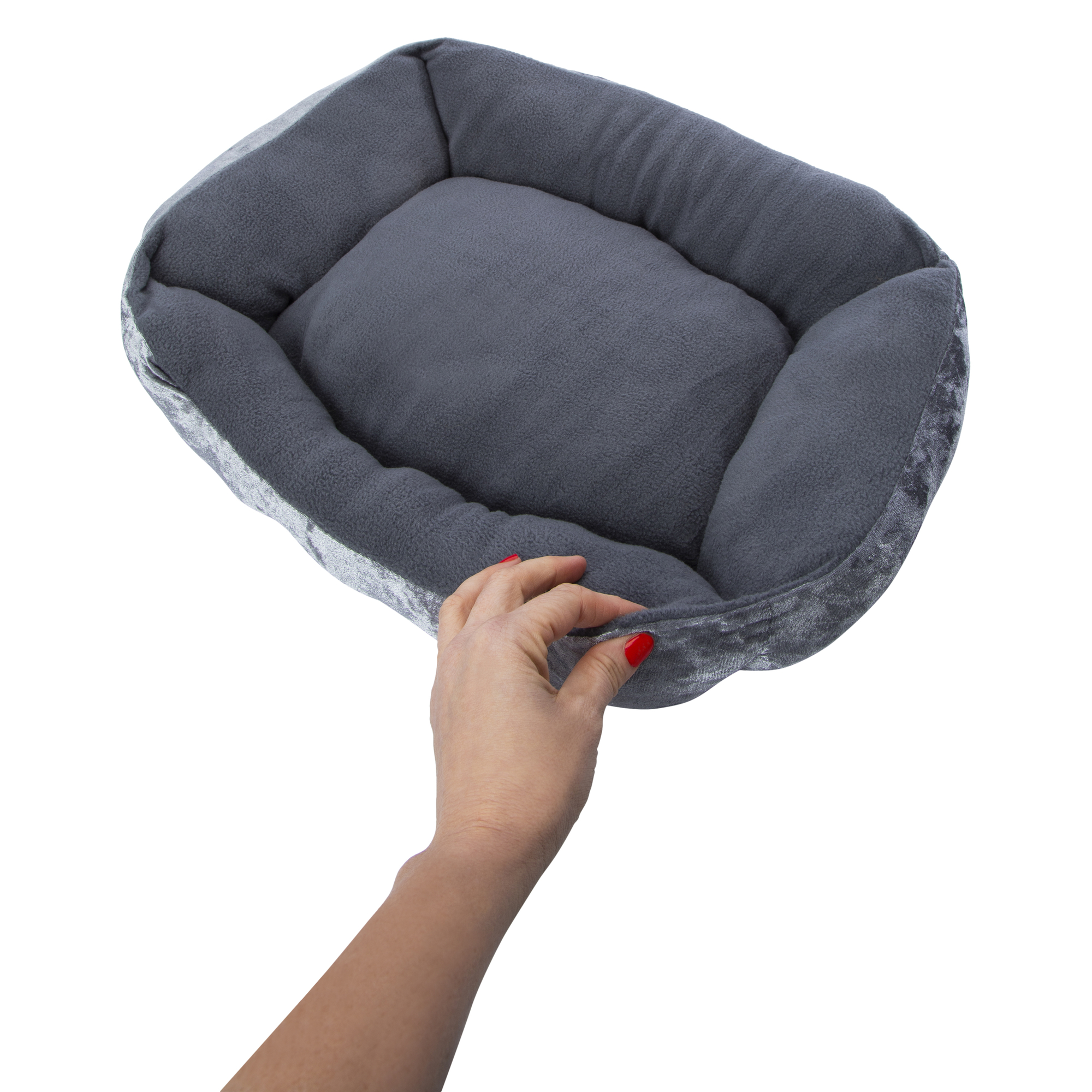 Velvet Cuddler Pet Bed 21in X 15in