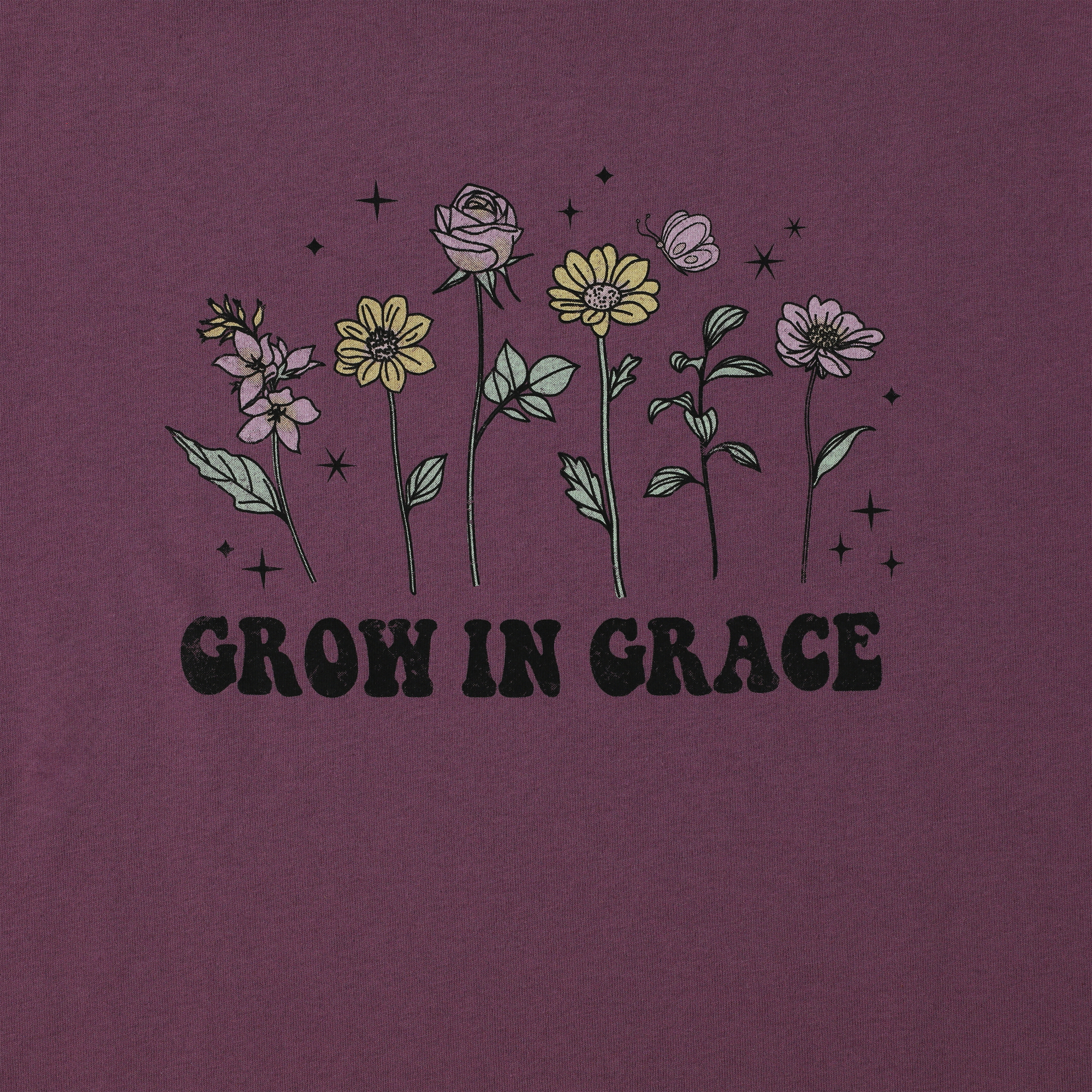 Grow Grace' Floral Graphic Tee