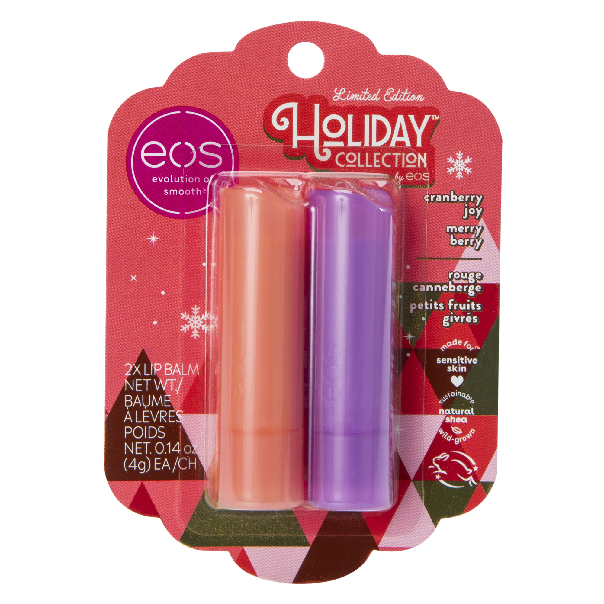 Eos® Limited Edition Holiday Collection™ Lip Balm 2-Pack - Cranberry/Berry