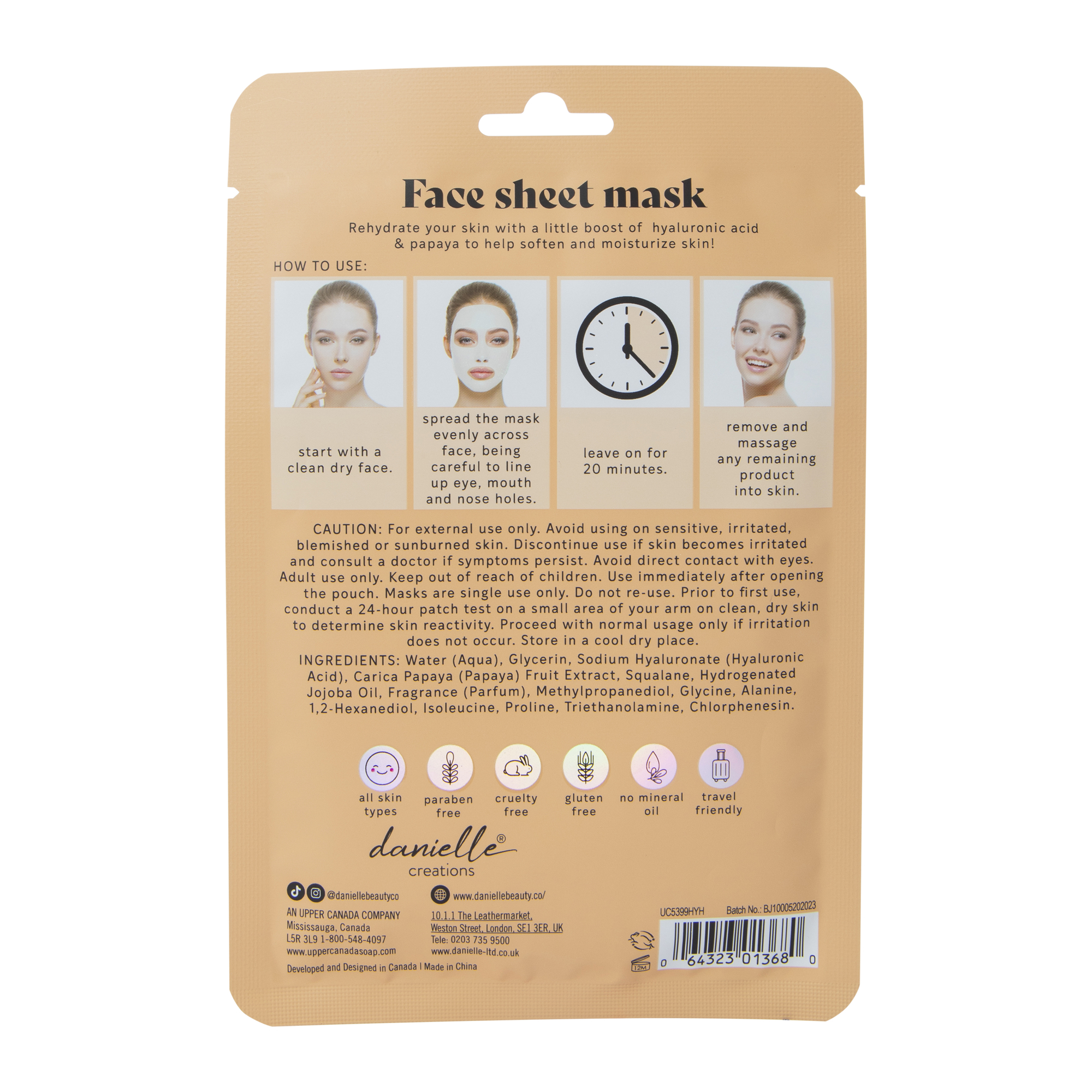 Danielle Creations® Face Sheet Mask