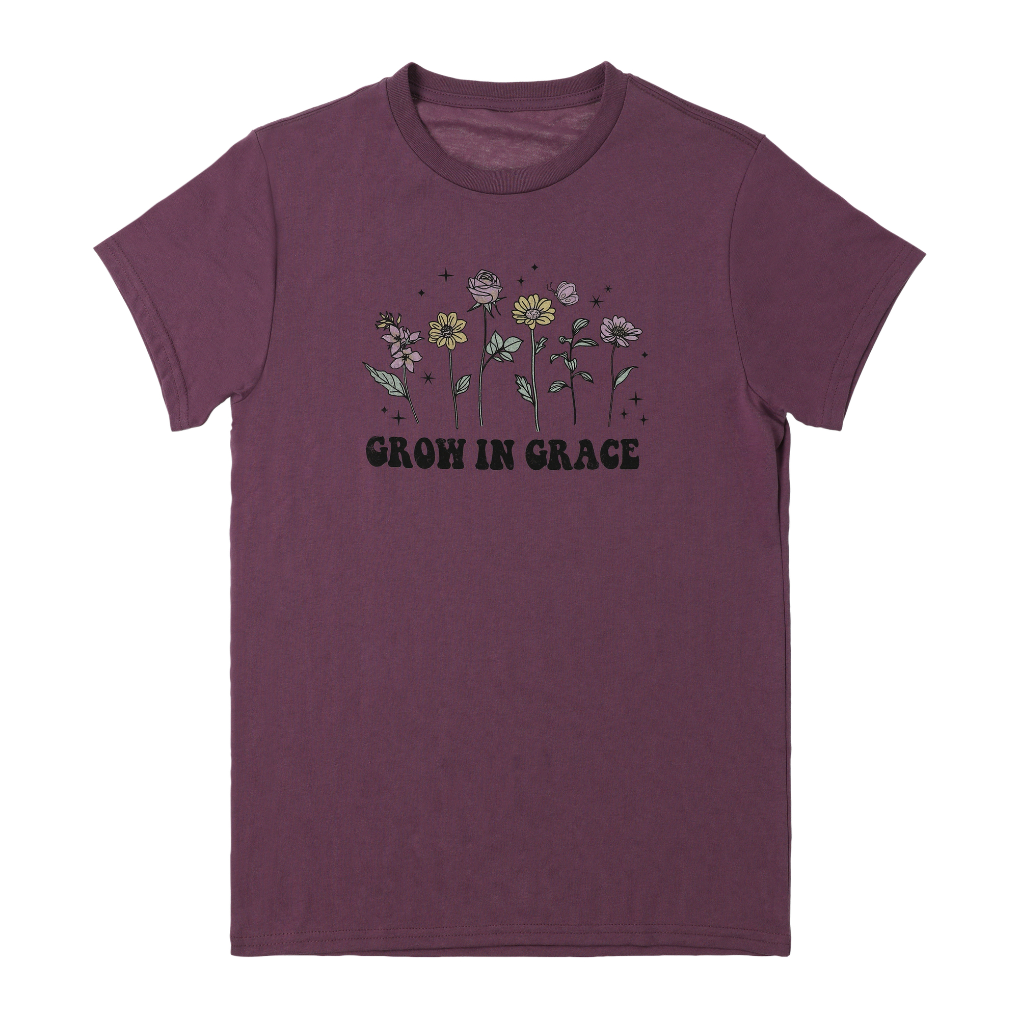 Grow Grace' Floral Graphic Tee