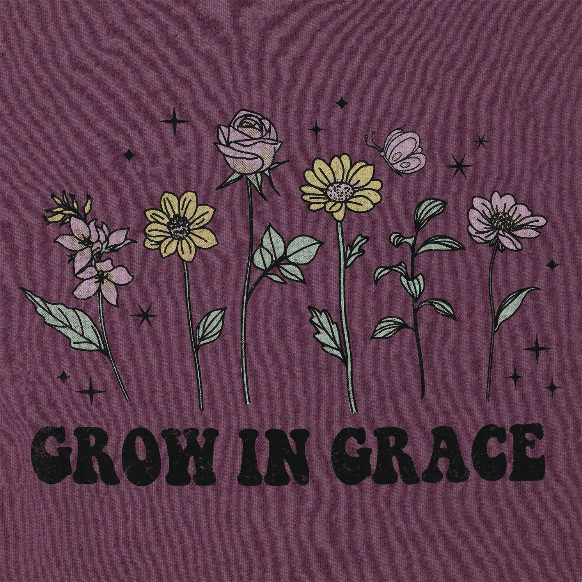 Grow Grace' Floral Graphic Tee