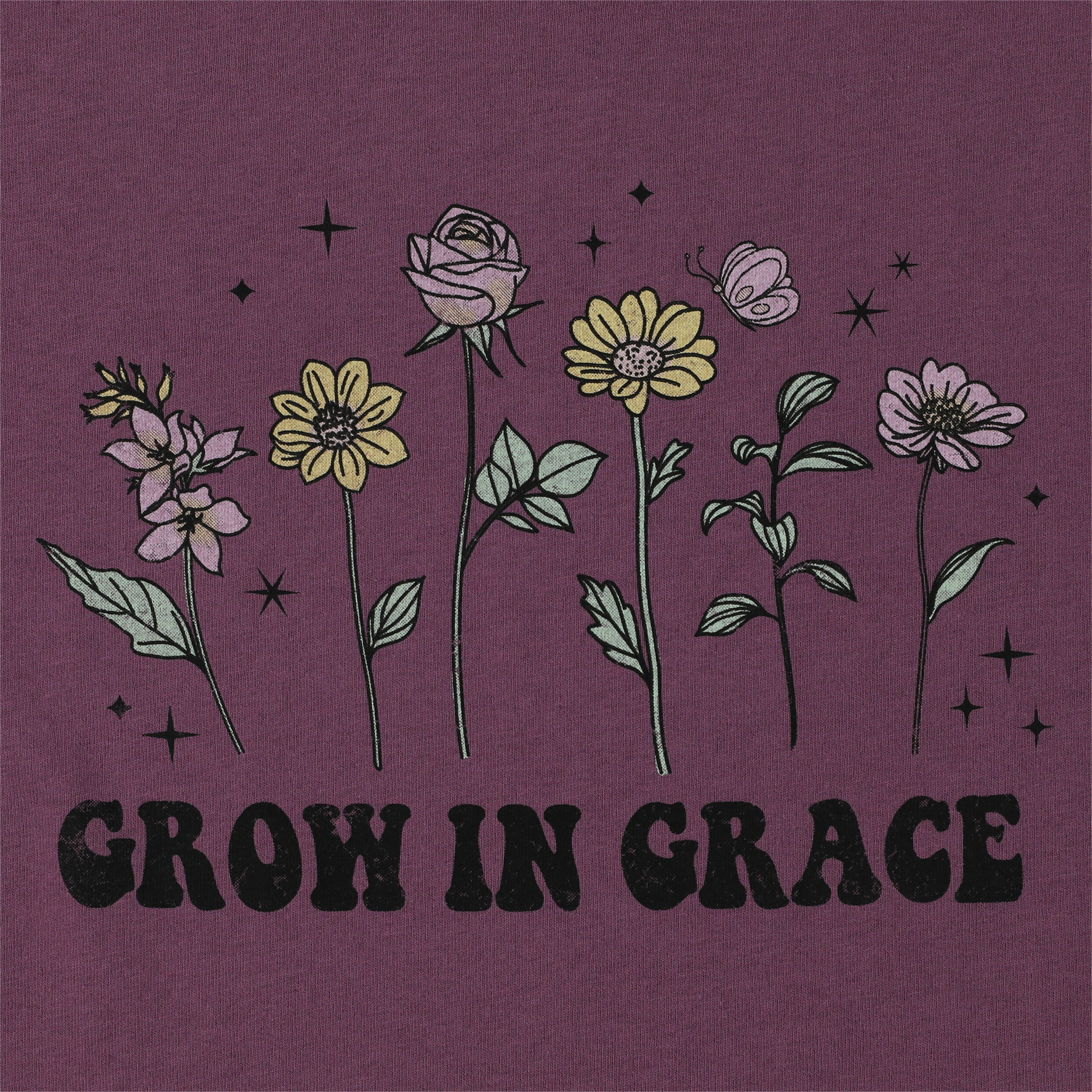 Grow Grace' Floral Graphic Tee