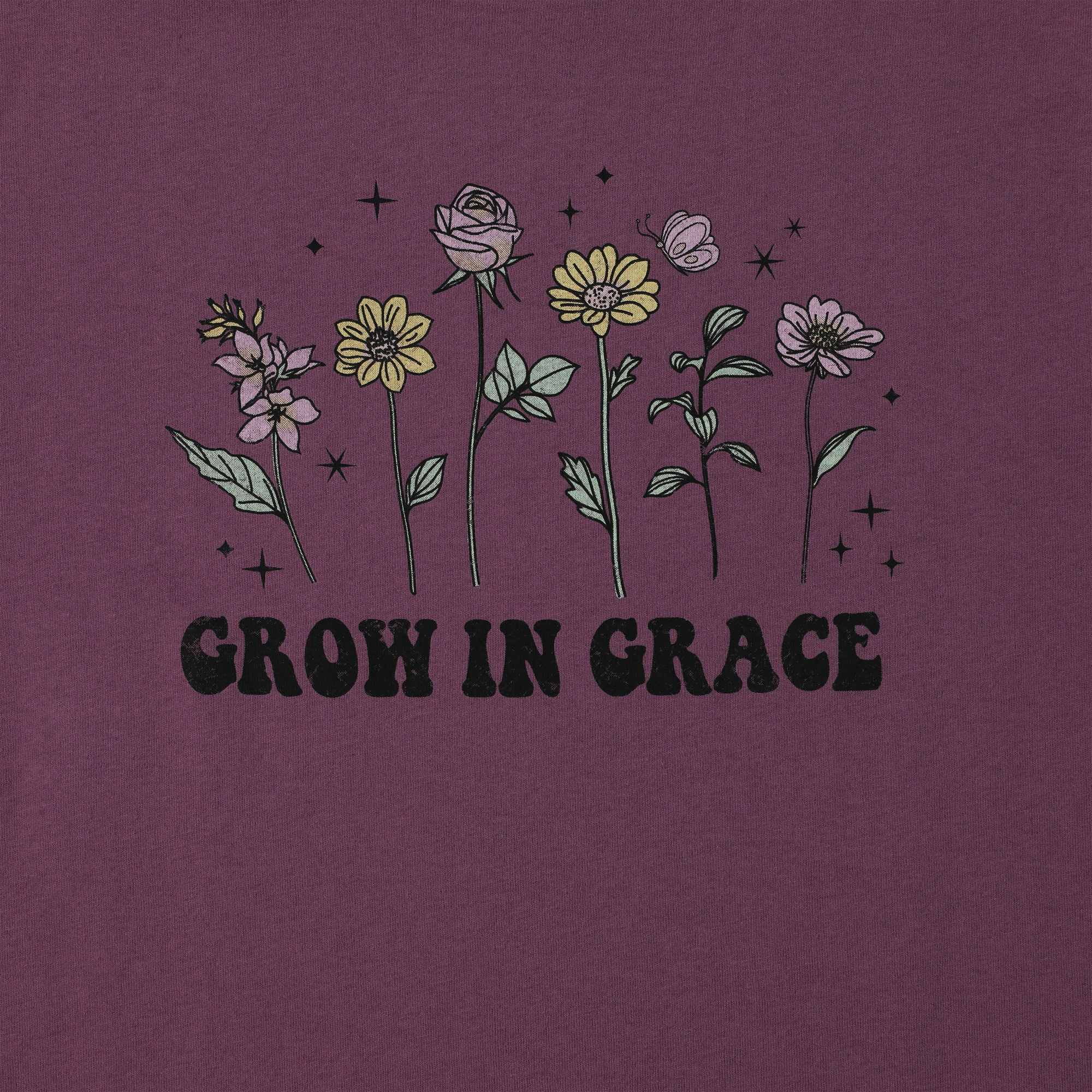 Grow Grace' Floral Graphic Tee