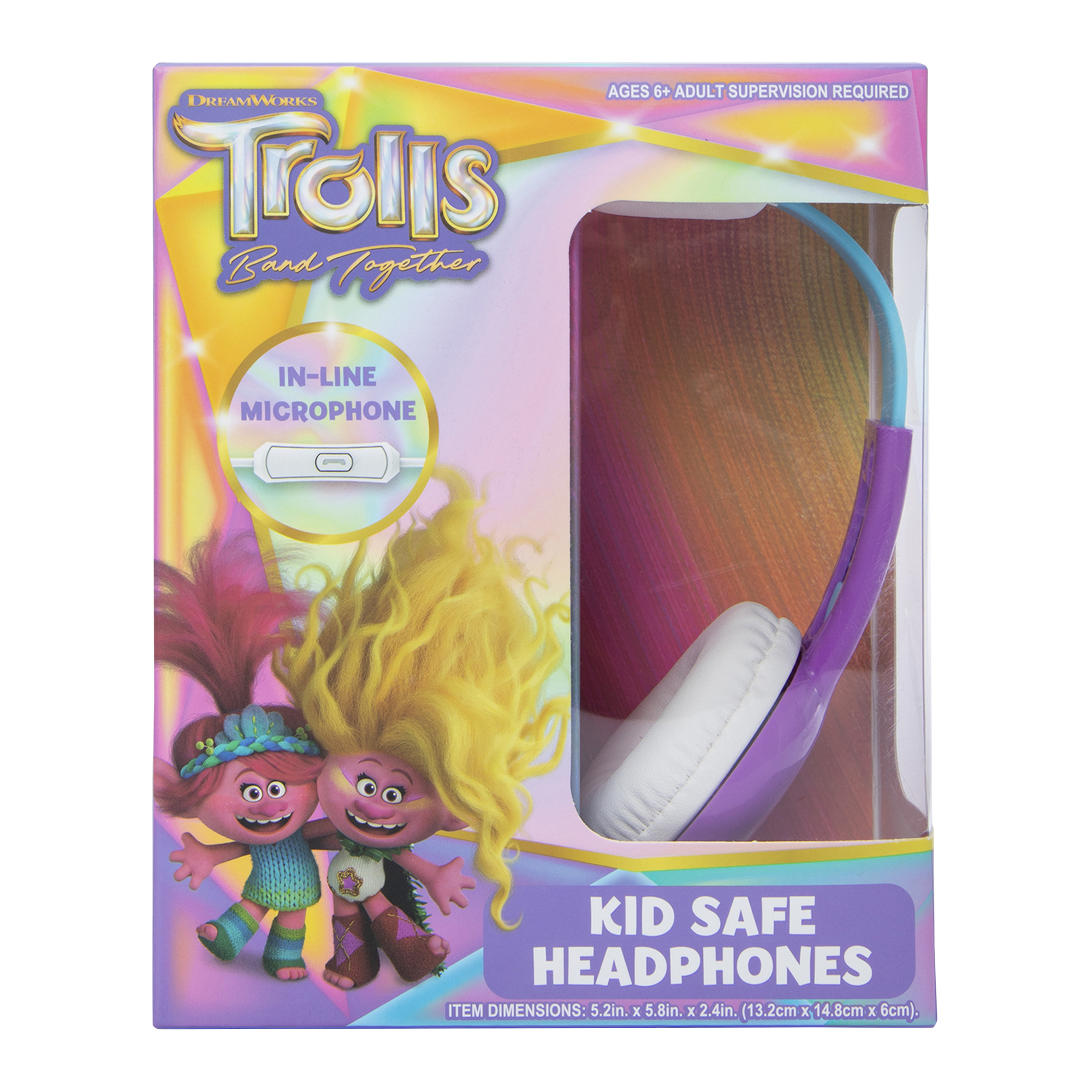 Dreamworks® Trolls™ Kid-Safe Wired Headphones With Mic