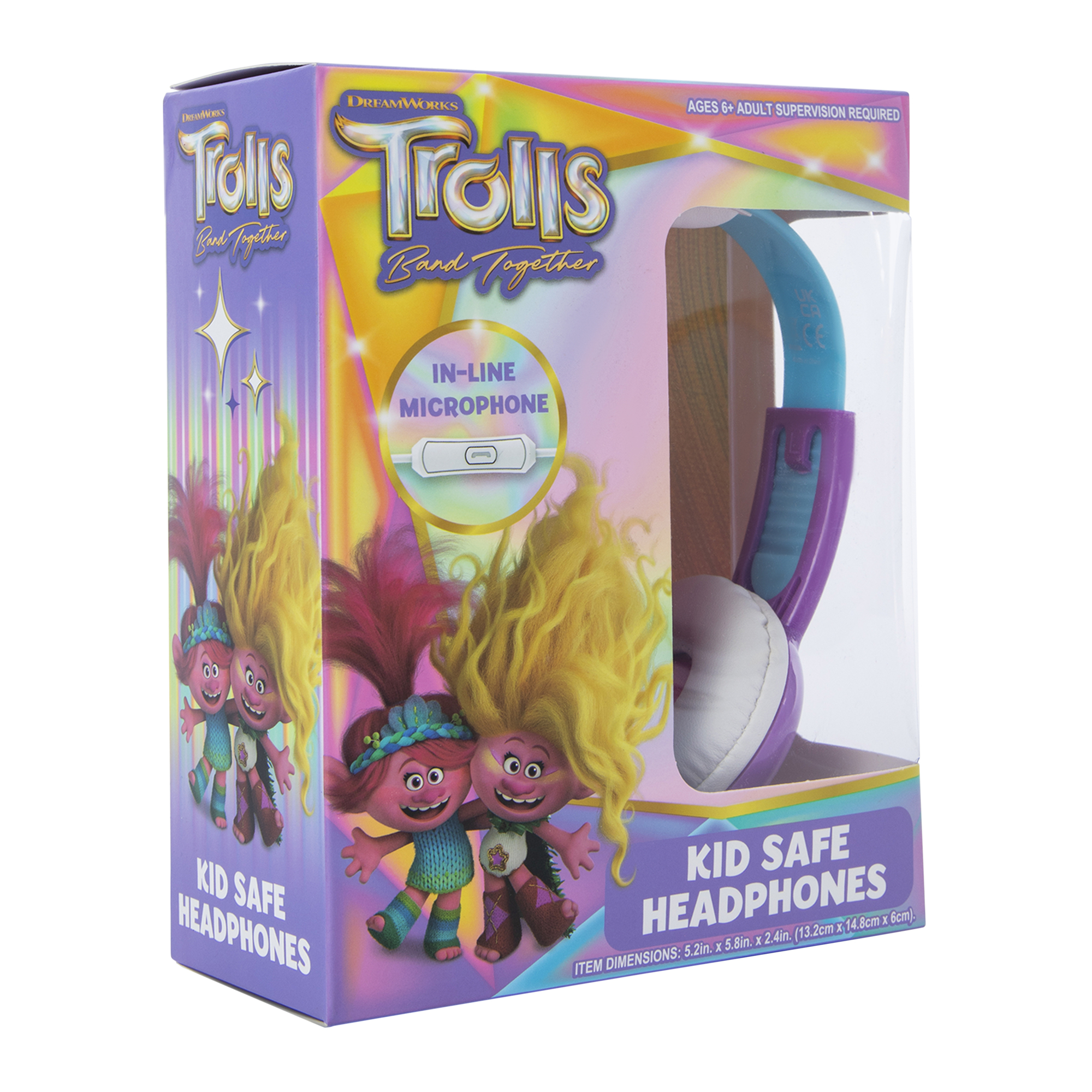 Dreamworks® Trolls™ Kid-Safe Wired Headphones With Mic