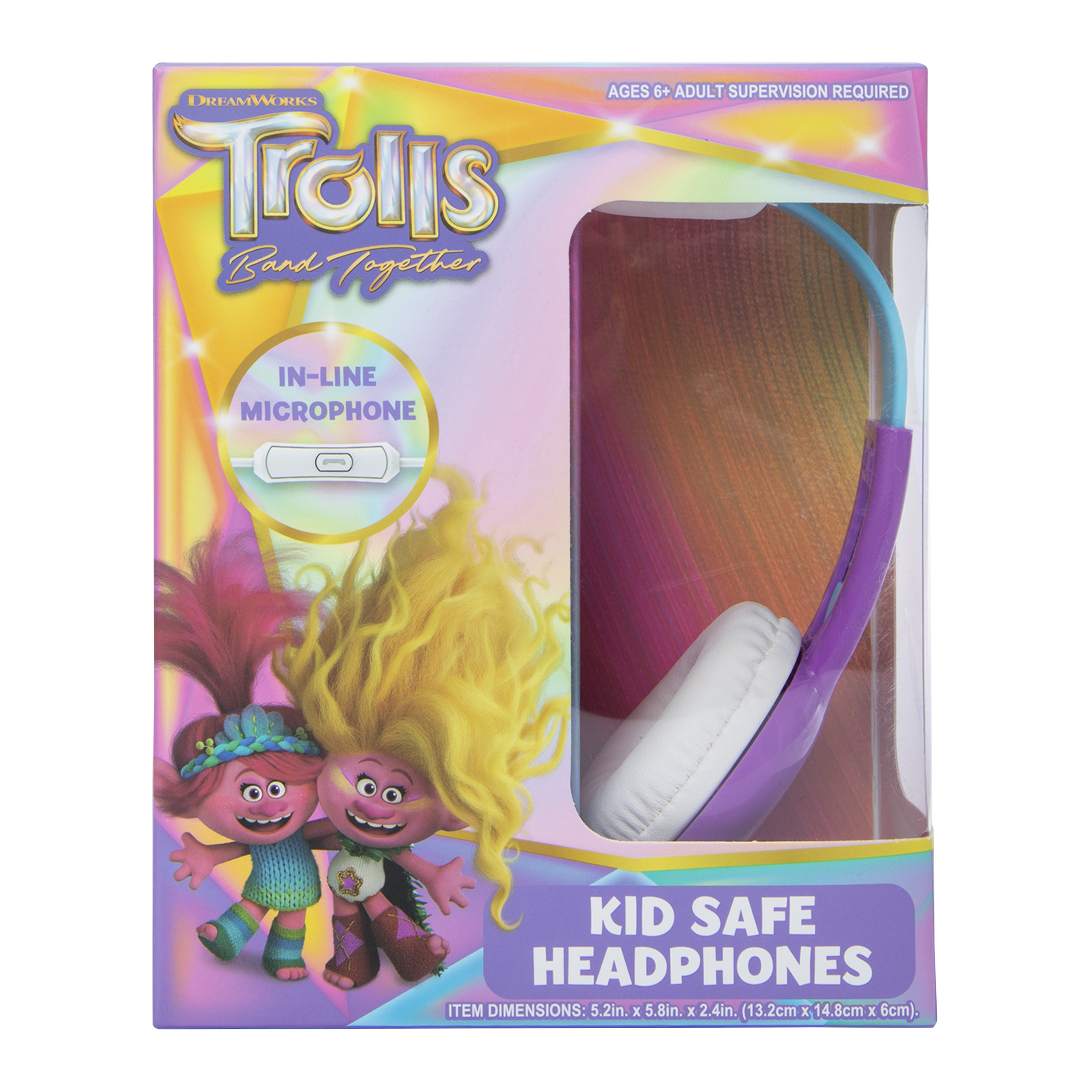 Dreamworks® Trolls™ Kid-Safe Wired Headphones With Mic