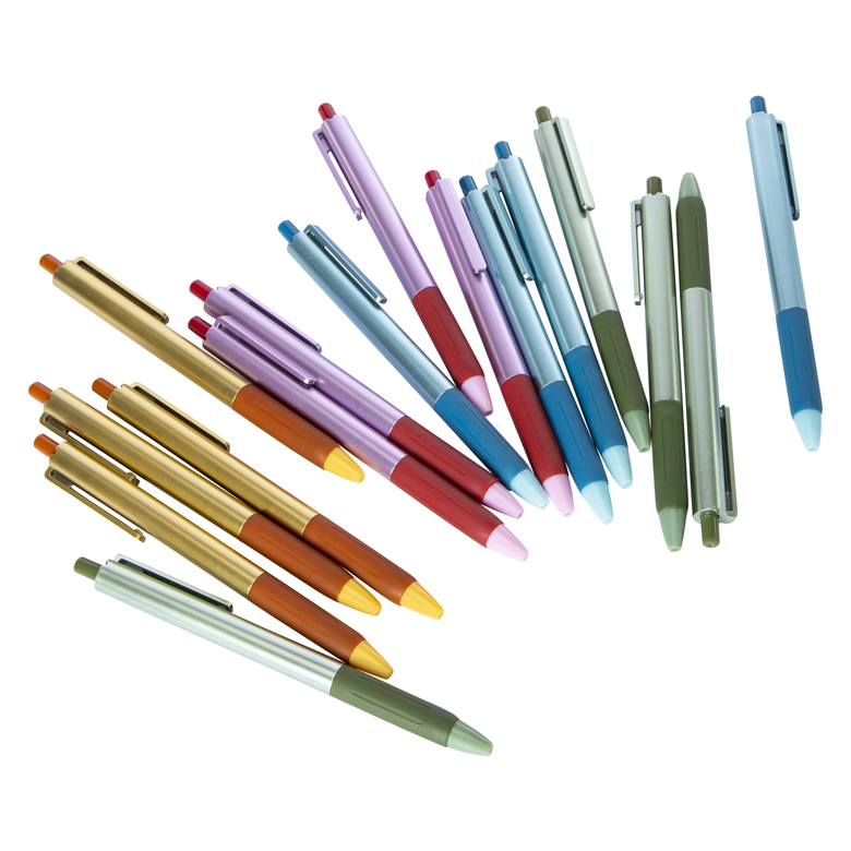 16-Count Metallic Click Pens
