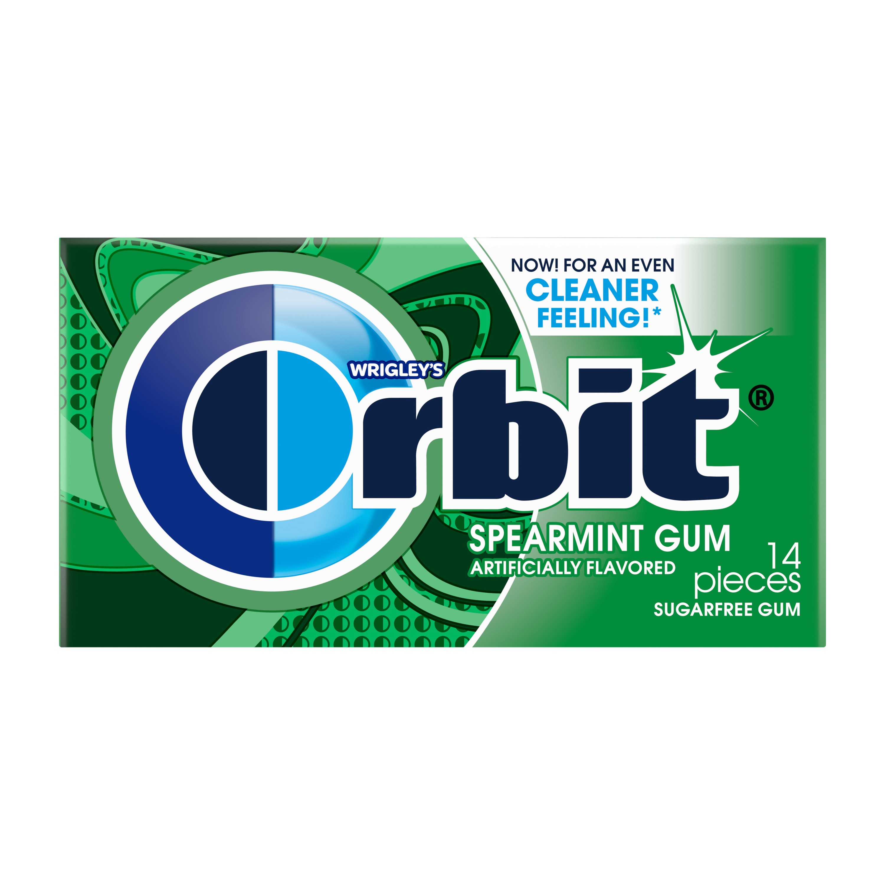 ORBIT Gum Spearmint Sugar Free Chewing Gum, Single Pack, 14 Piece