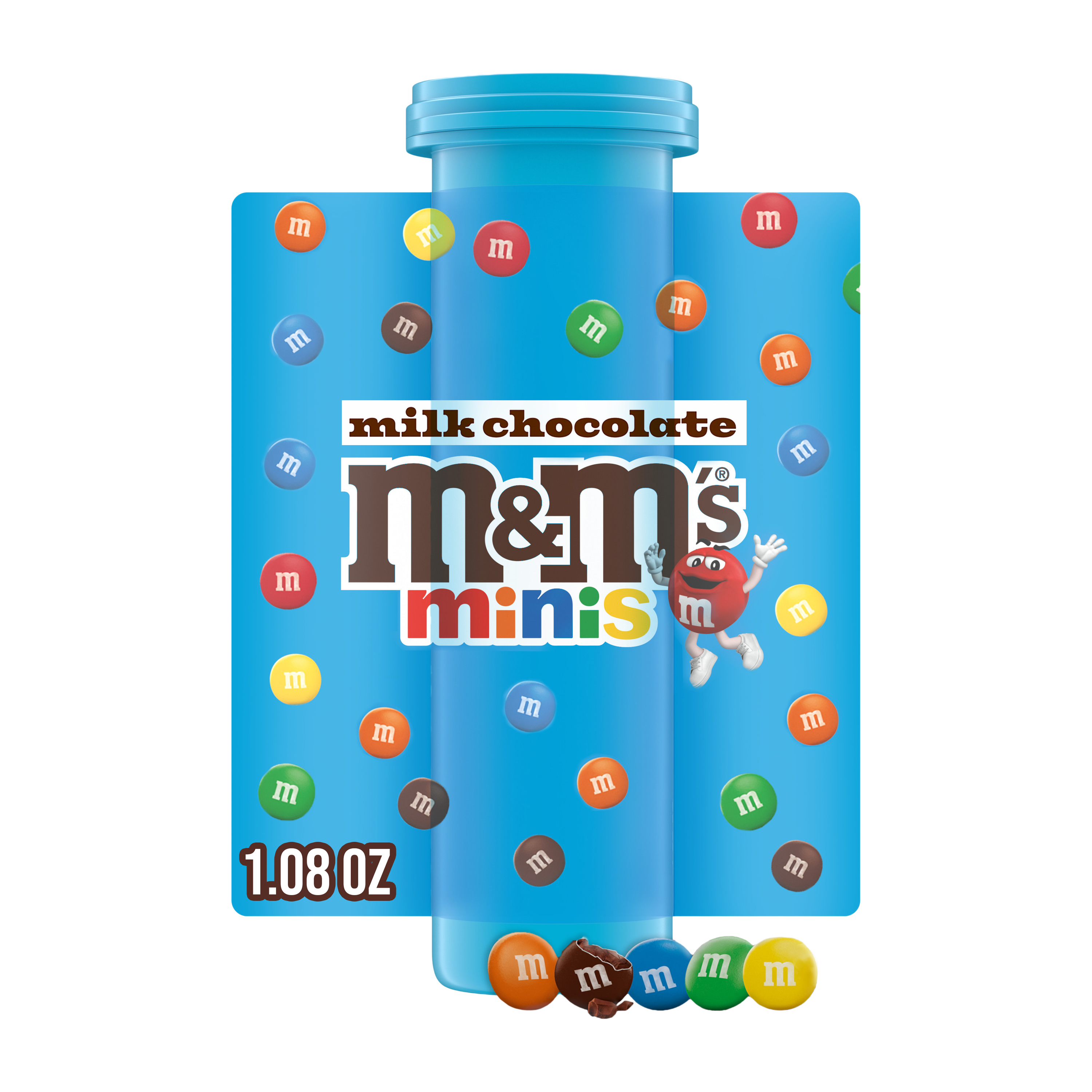 M&M'S MINIS Milk Chocolate Candy, 1.08 oz Tube (Package May Vary)