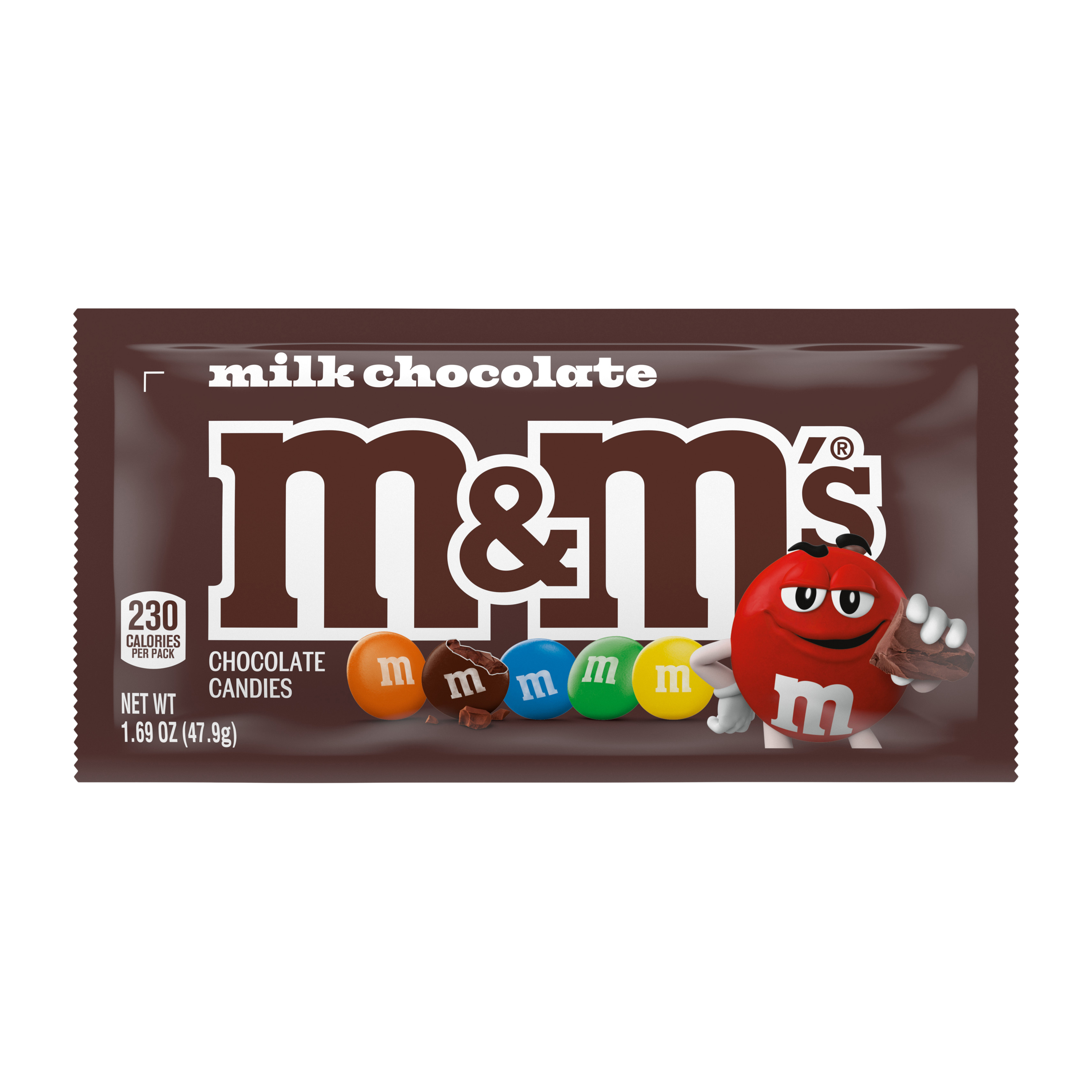 M&M'S Milk Chocolate Candy, Full Size, 1.69 oz Bag