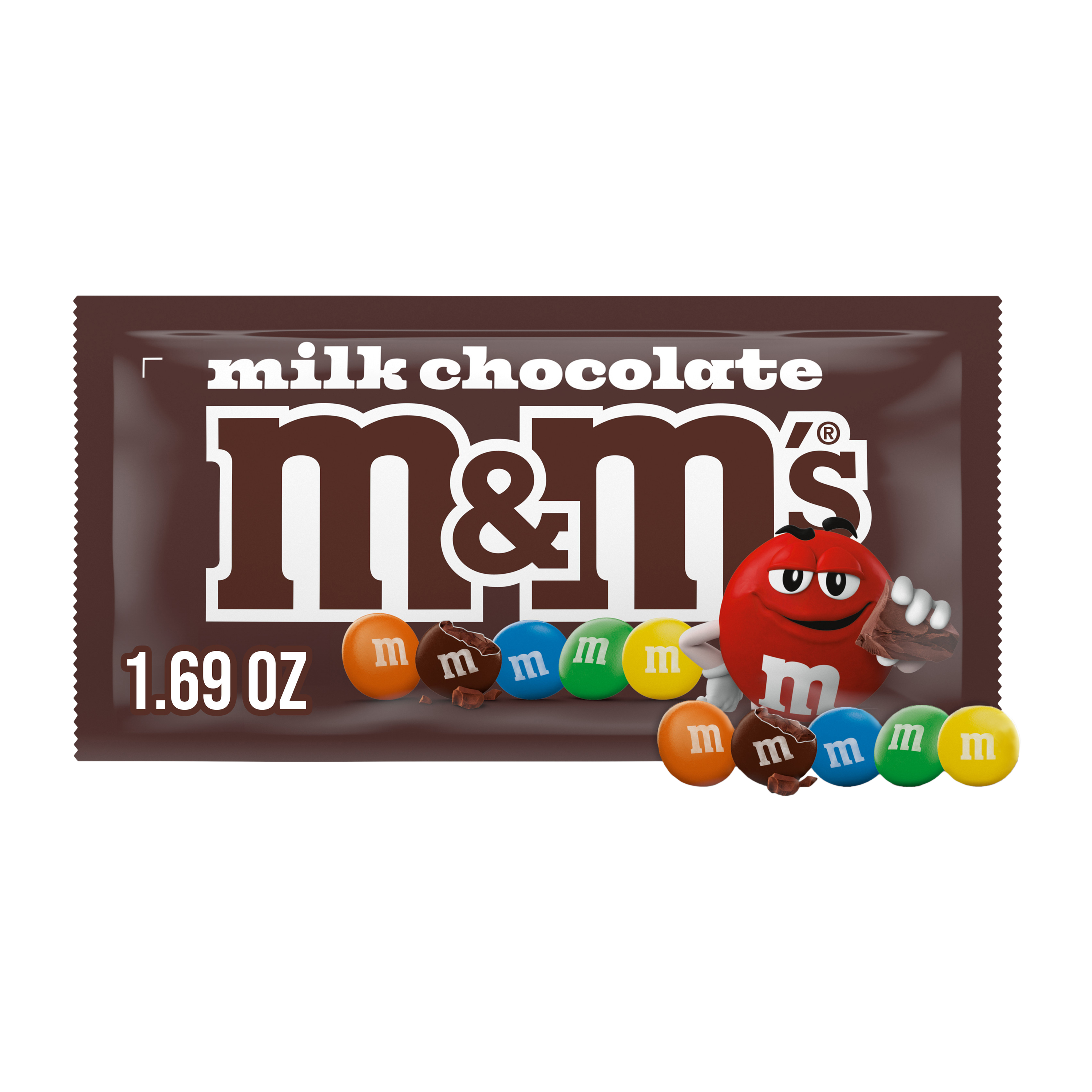 M&M'S Milk Chocolate Candy, Full Size, 1.69 oz Bag