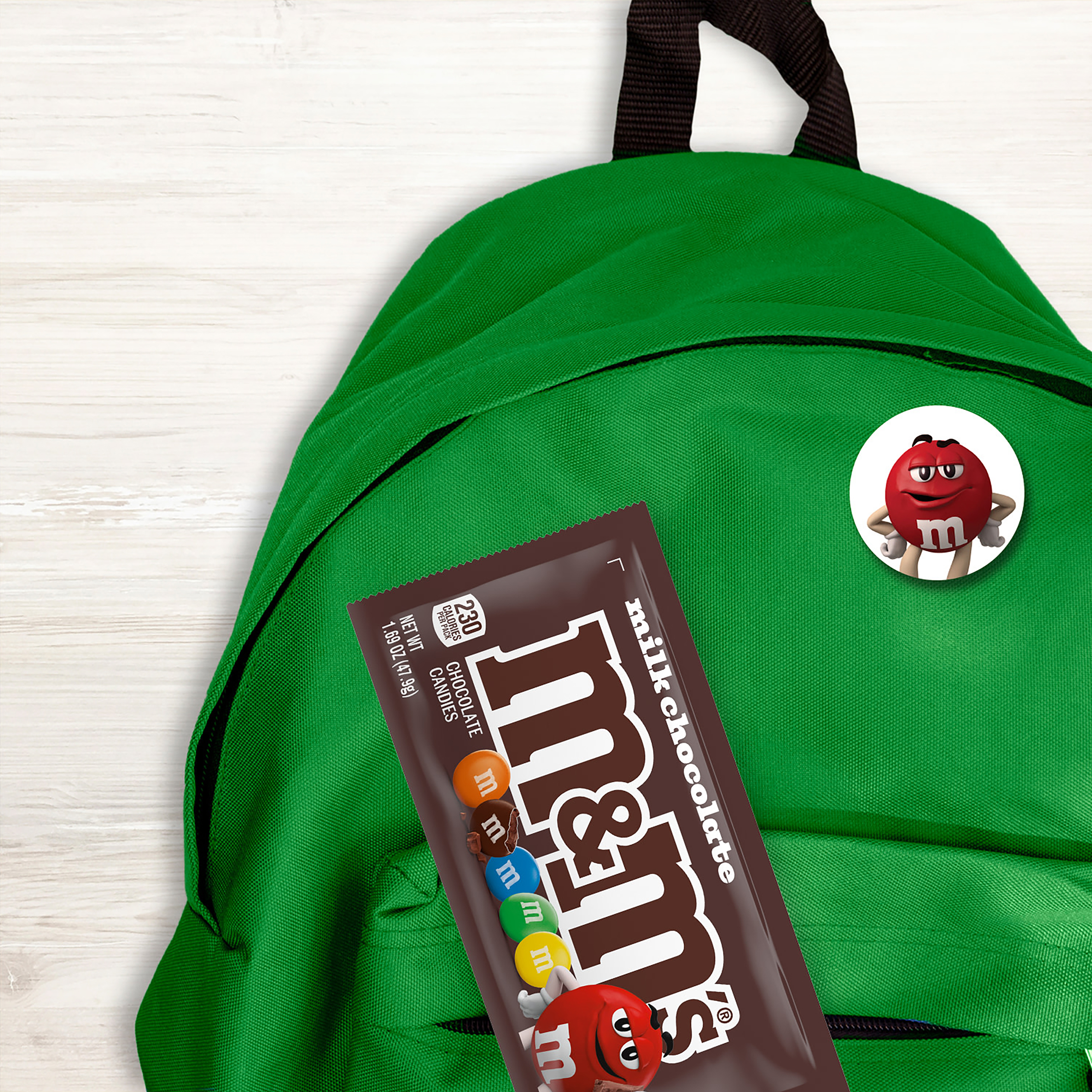 M&M'S Milk Chocolate Candy, Full Size, 1.69 oz Bag