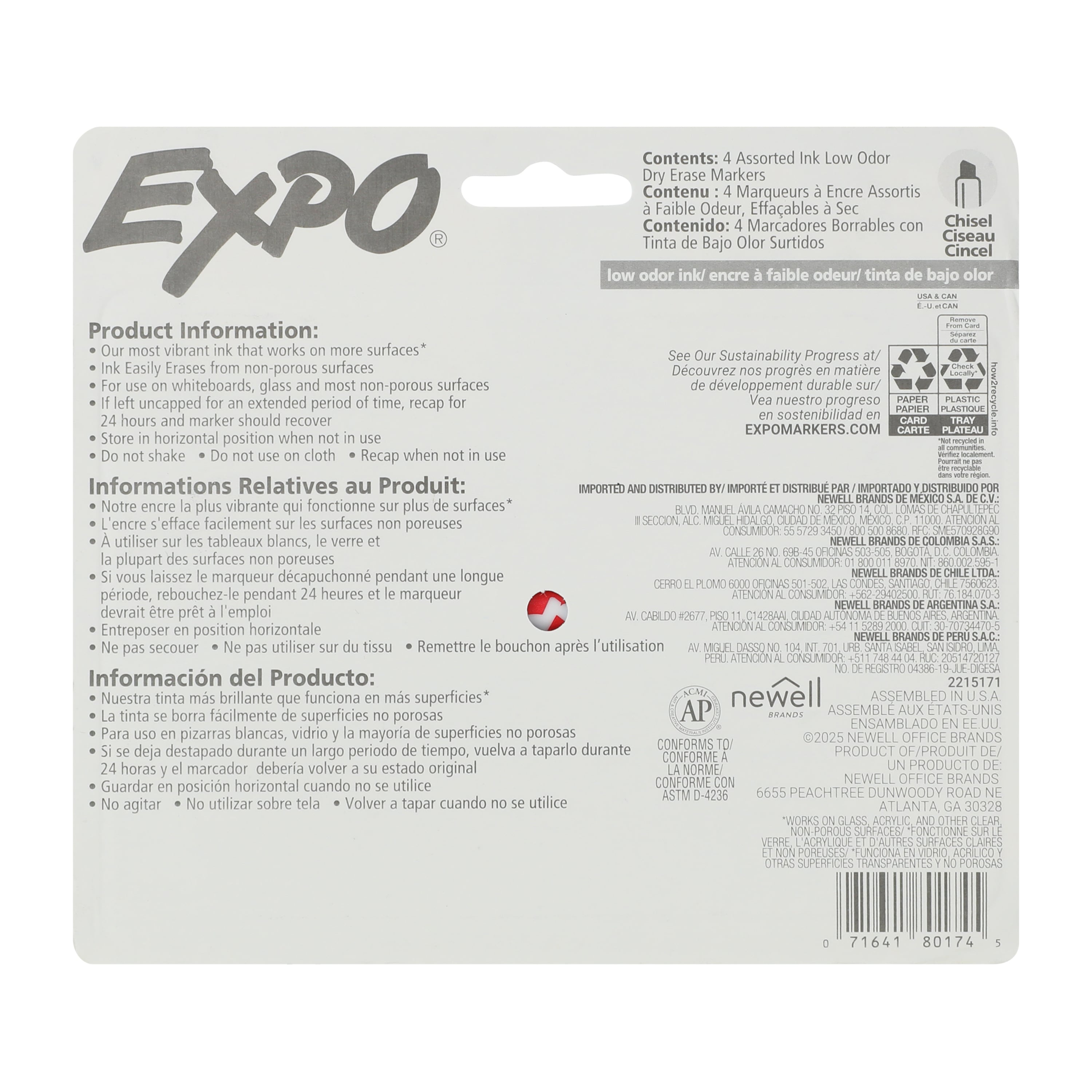 Expo® Dry Erase Makers 4-Pack