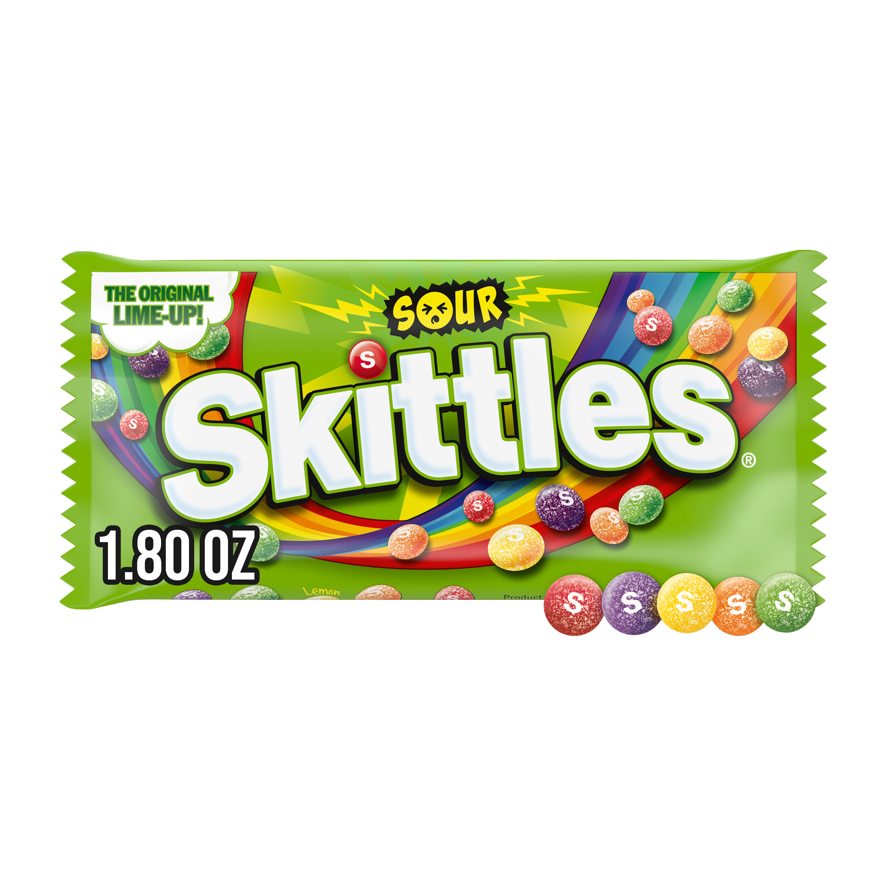 SKITTLES Sour Candy, Full Size, 1.8 oz Bag