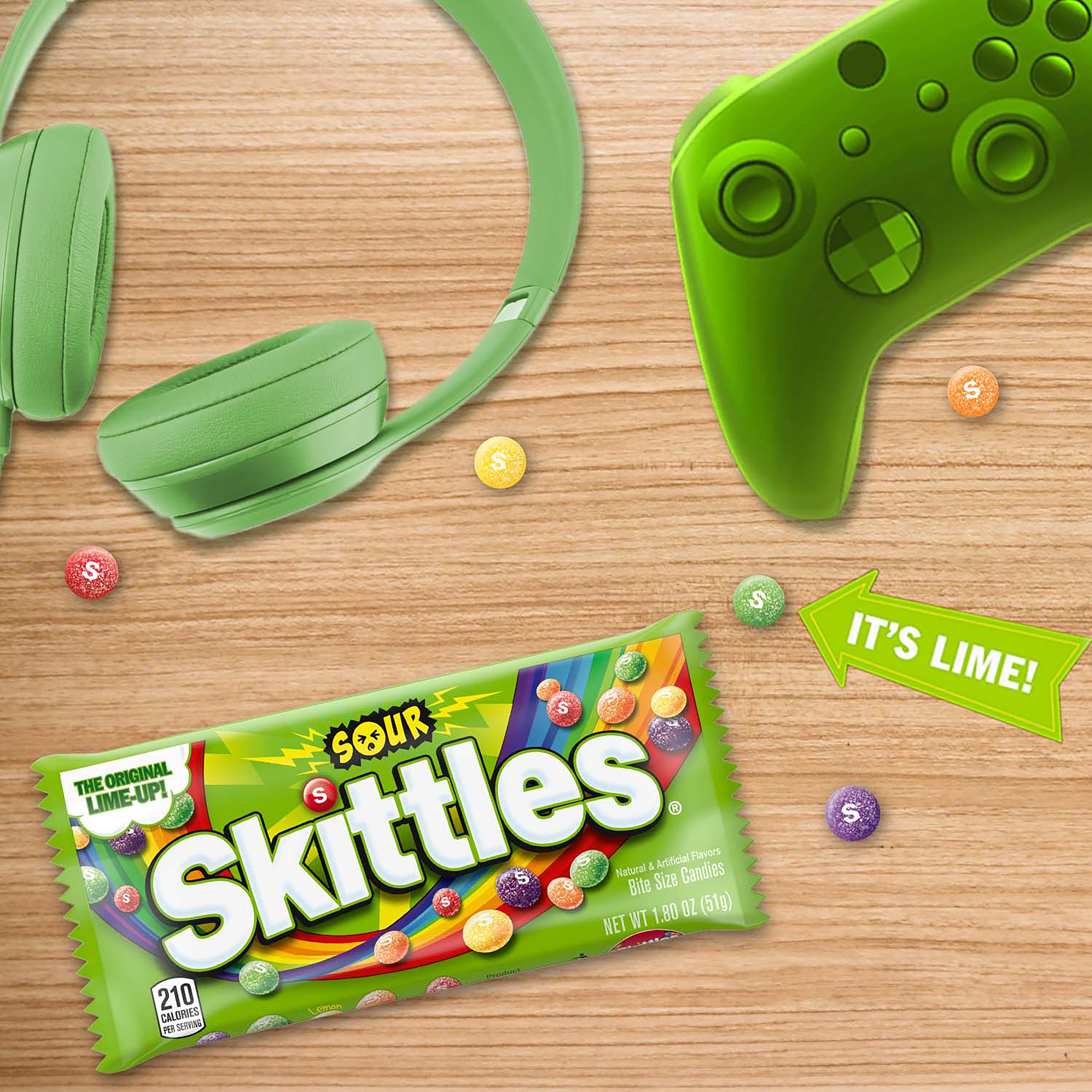 SKITTLES Sour Candy, Full Size, 1.8 oz Bag