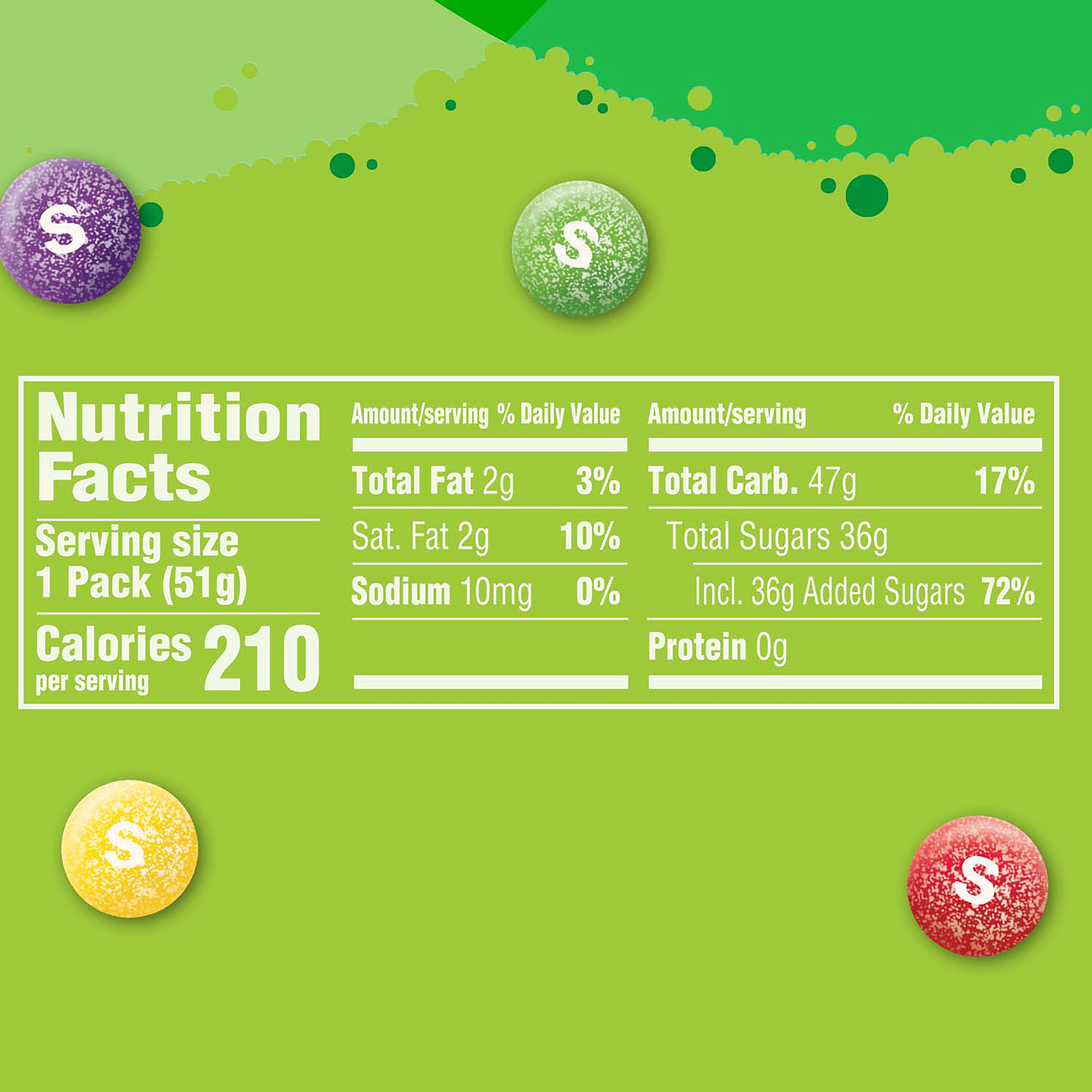 SKITTLES Sour Candy, Full Size, 1.8 oz Bag