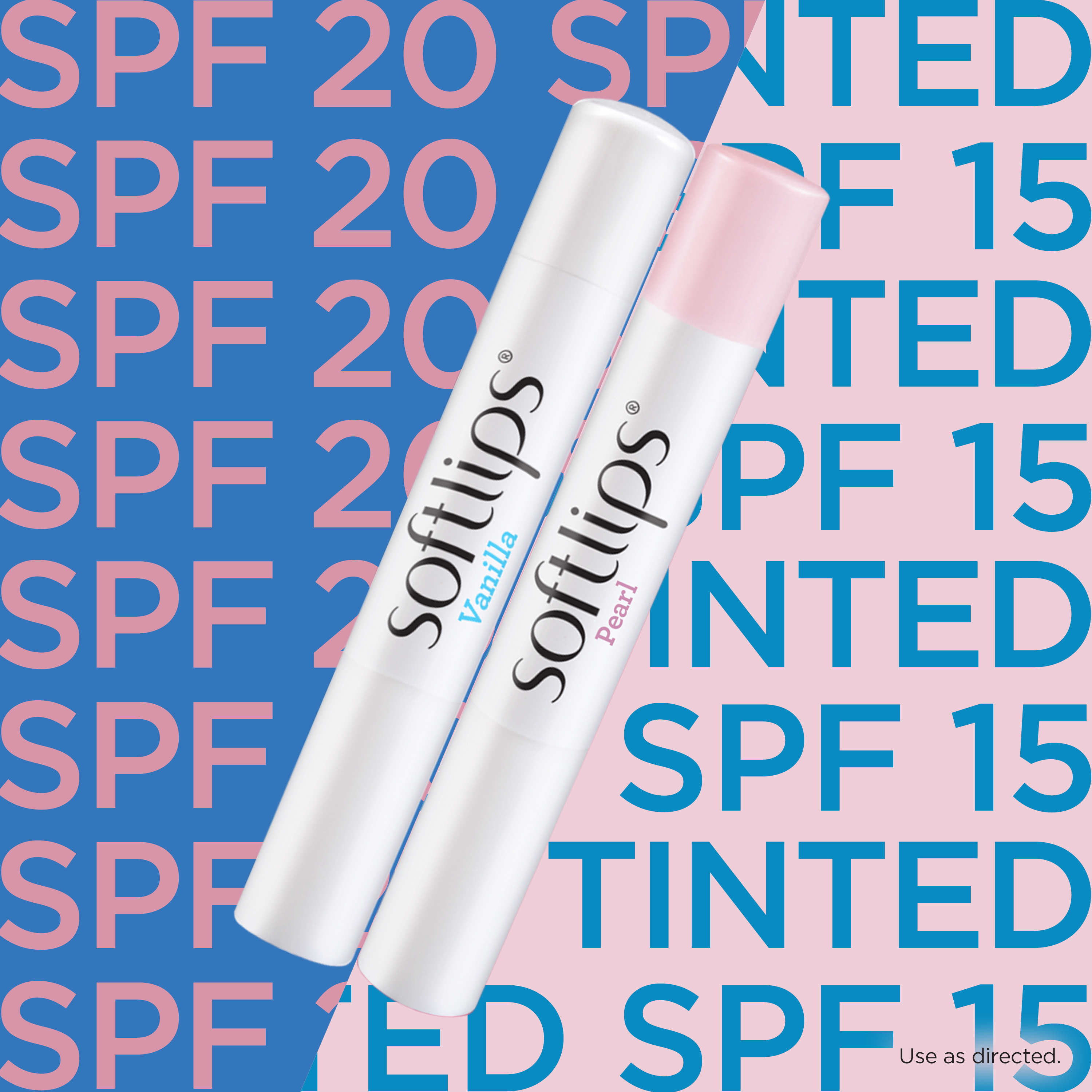 Softlips Lip Protectant, Vanilla Flavored & Tinted Pearl, 2-Pack