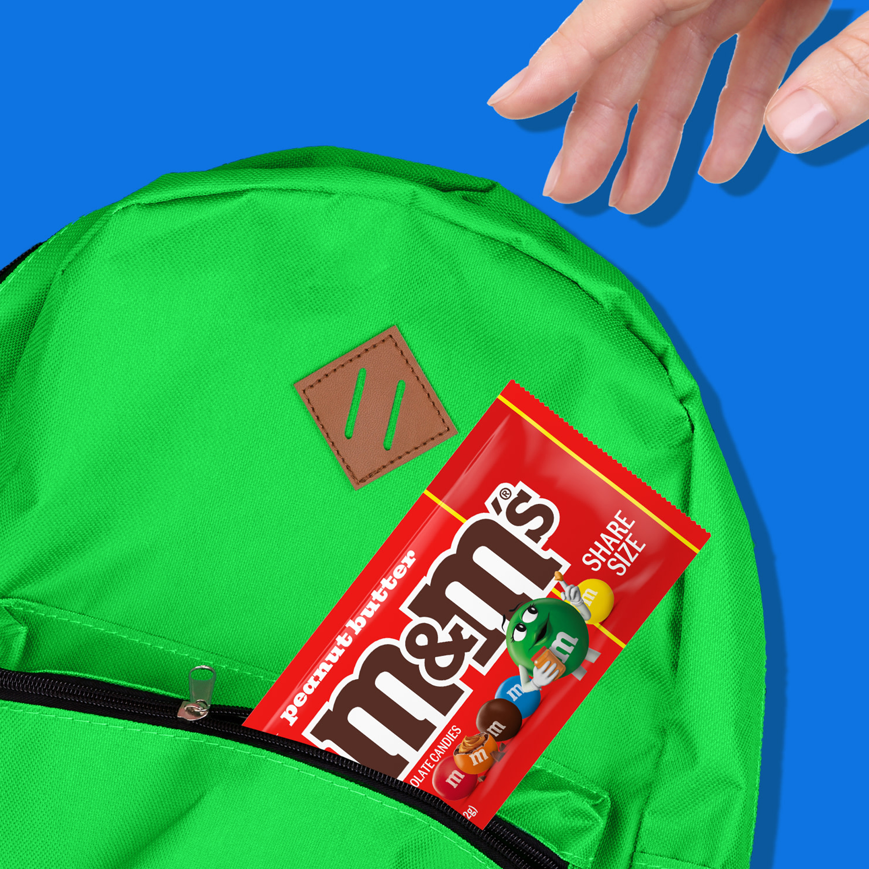 M&M'S Peanut Butter Milk Chocolate Candy, Share Size, 2.83 oz Bag