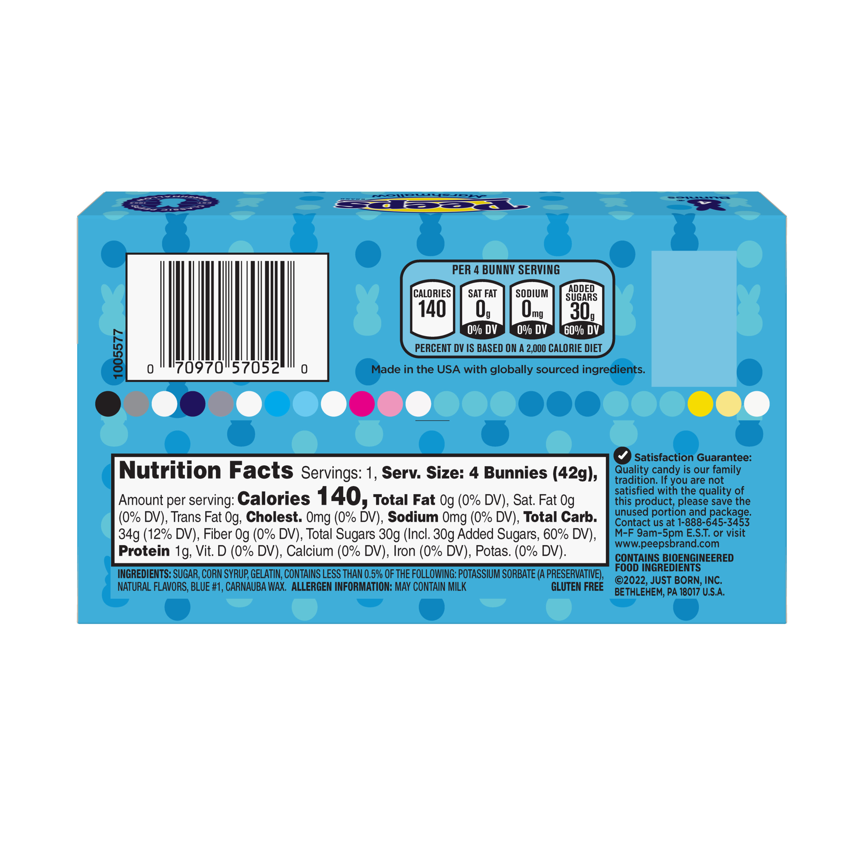 Peeps® Blue Marshmallow Bunnies 4-Pack