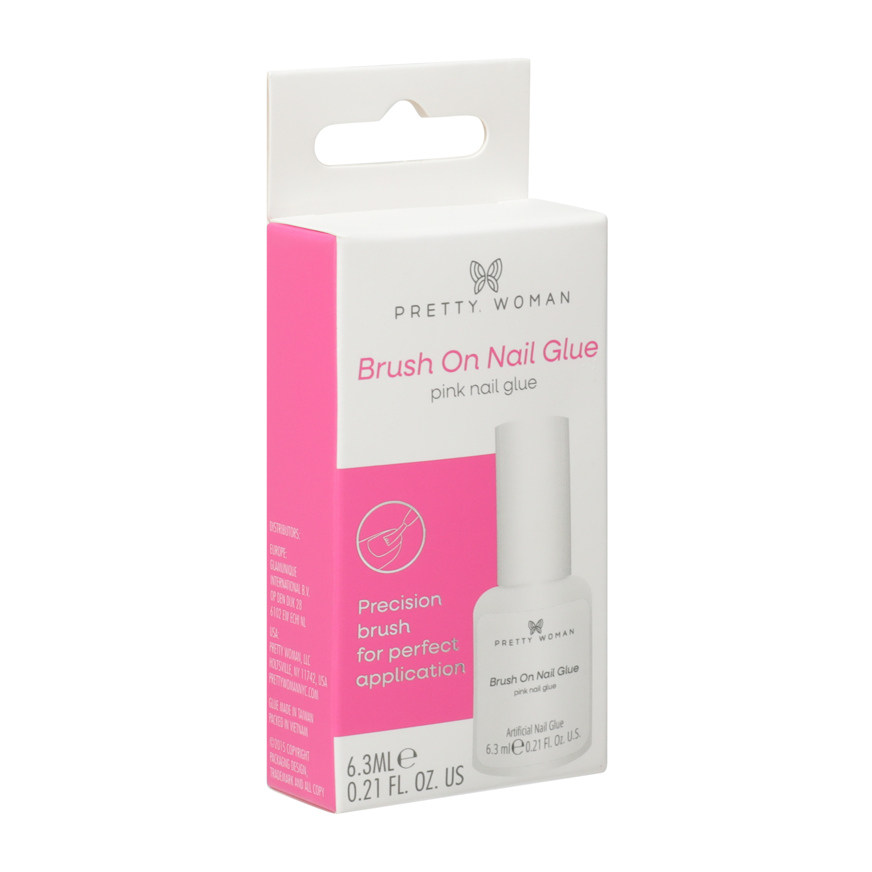 Pretty Woman Brush On Pink Nail Glue