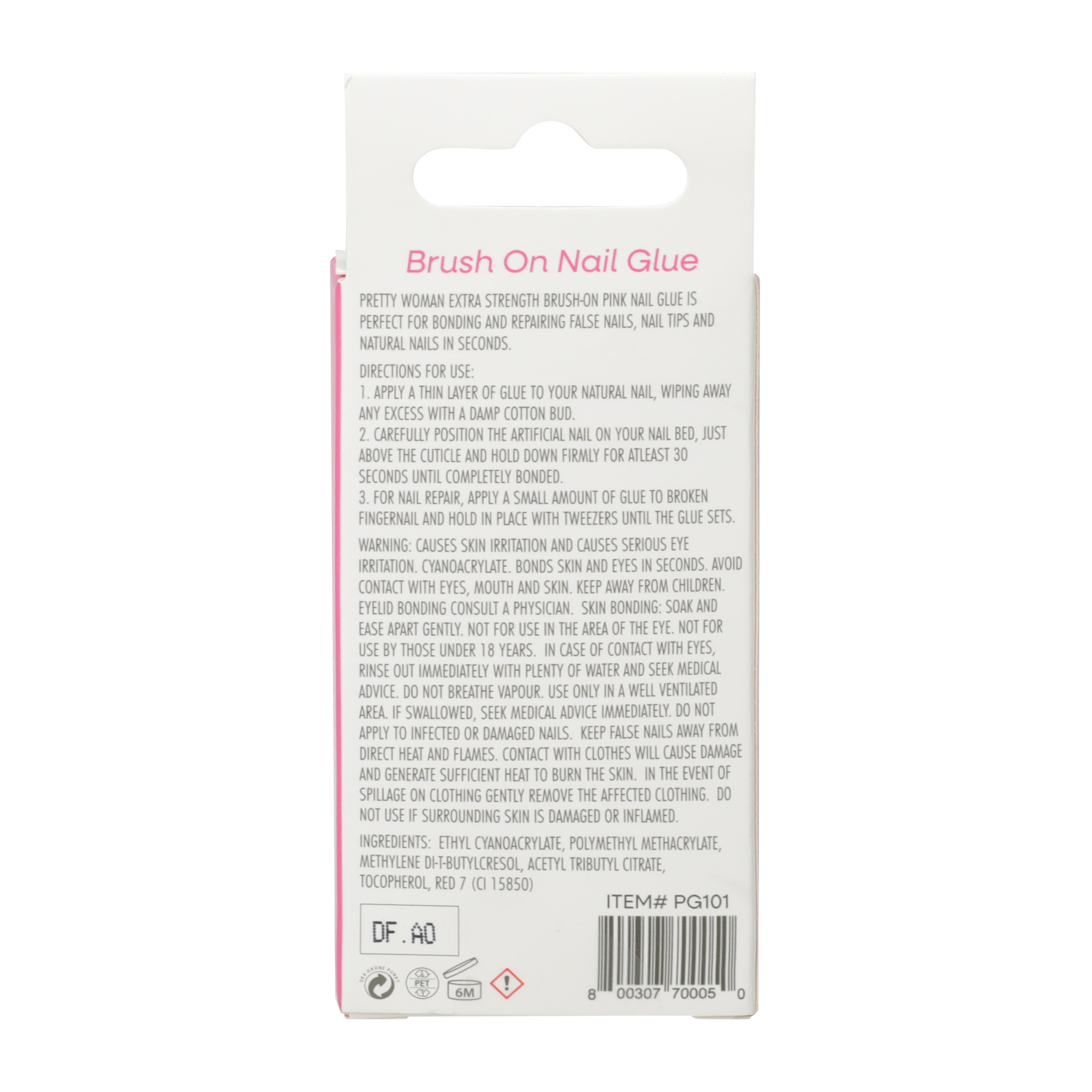 Pretty Woman Brush On Pink Nail Glue