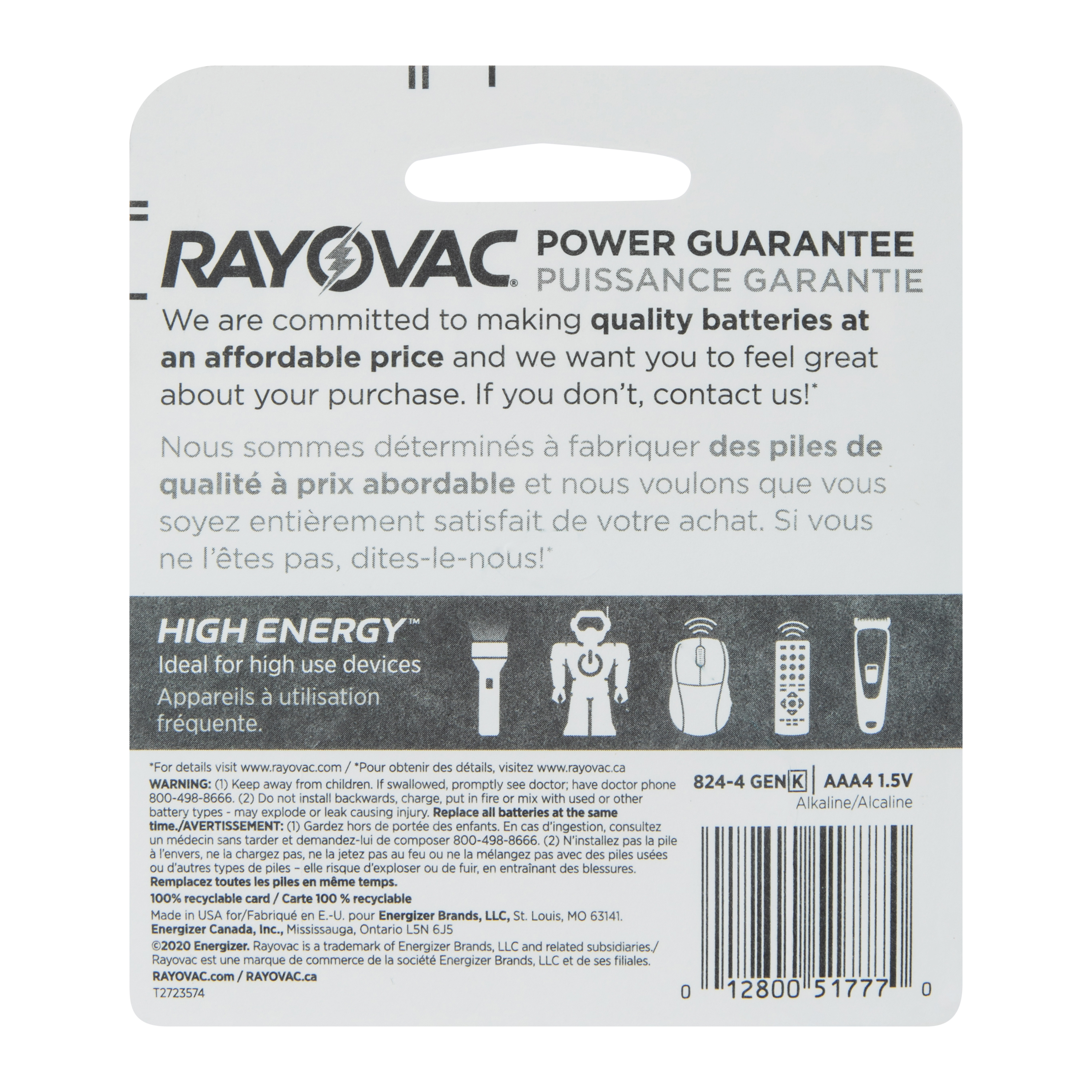 Rayovac® AAA Batteries 4-Pack