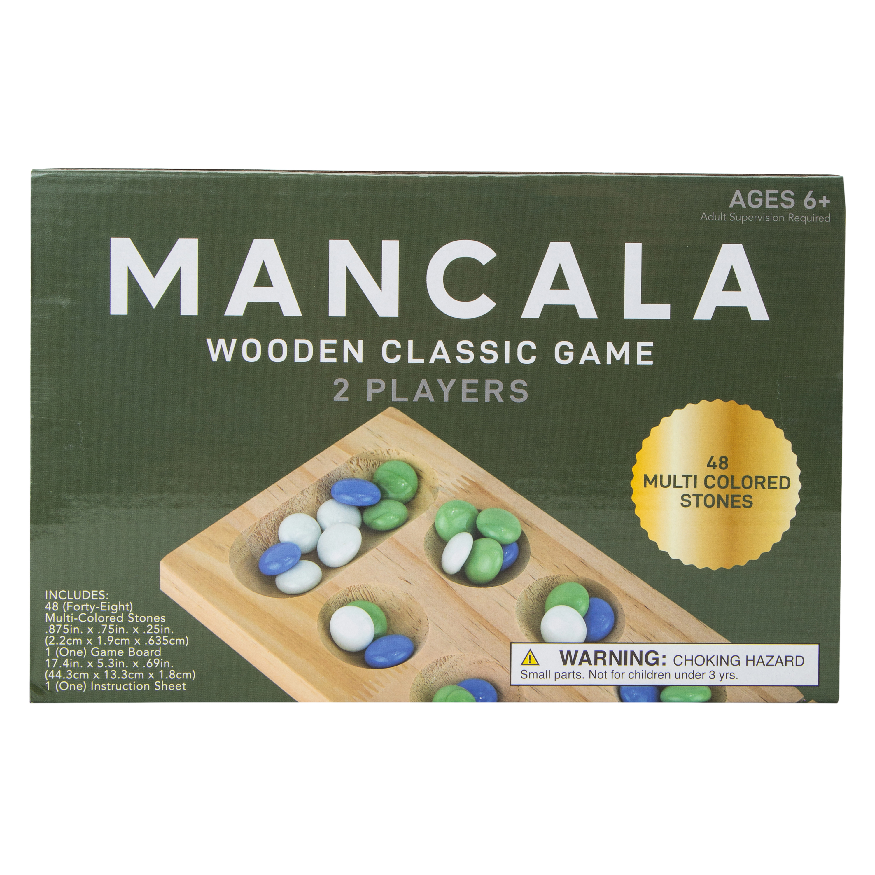 Aquamarine Games Mancala - Gioco Da Tavolo In Legno E Vetro, Strategia Per 2 Giocatori