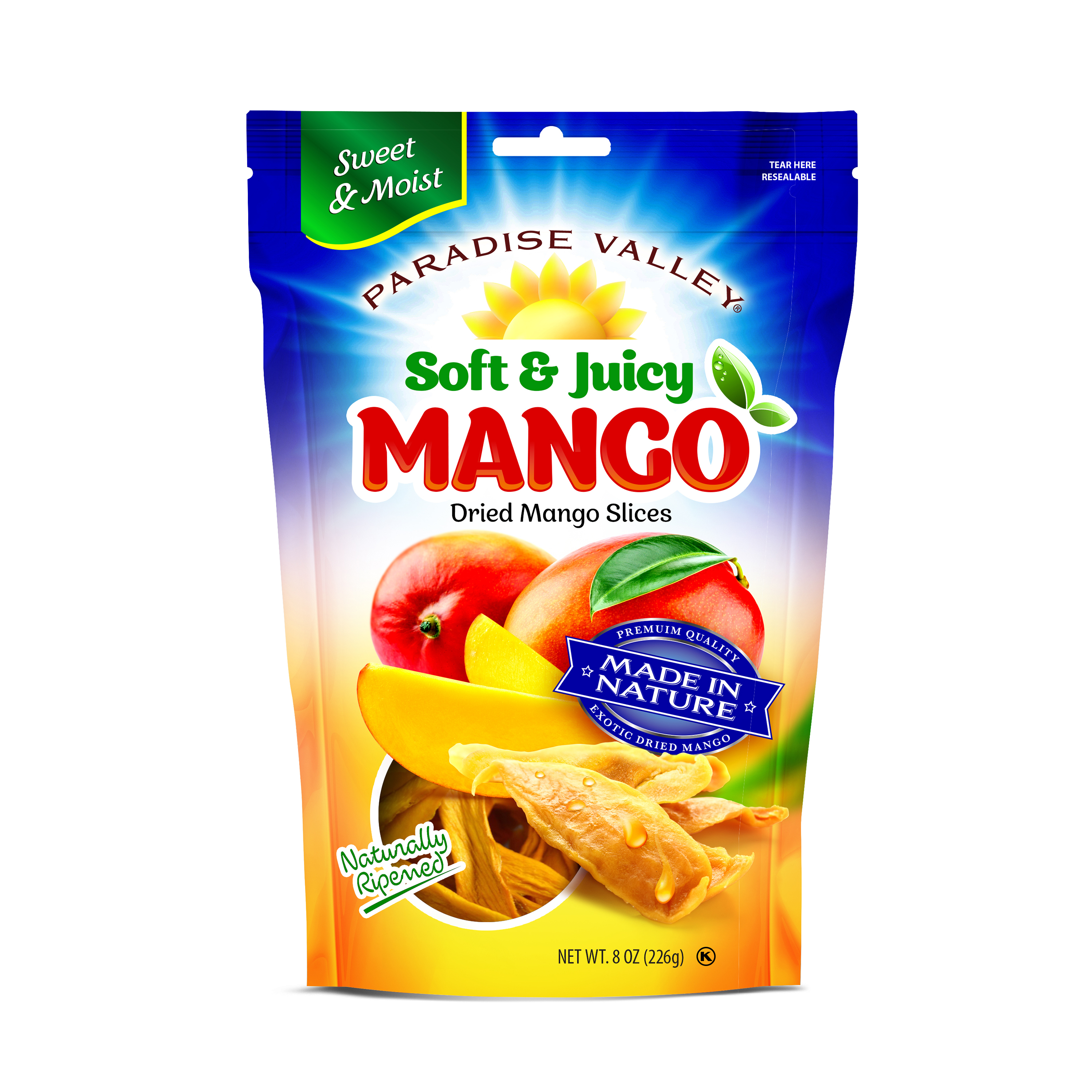 Paradise Valley® Soft & Juicy Dried Mango Slices 10oz Resealable Bag