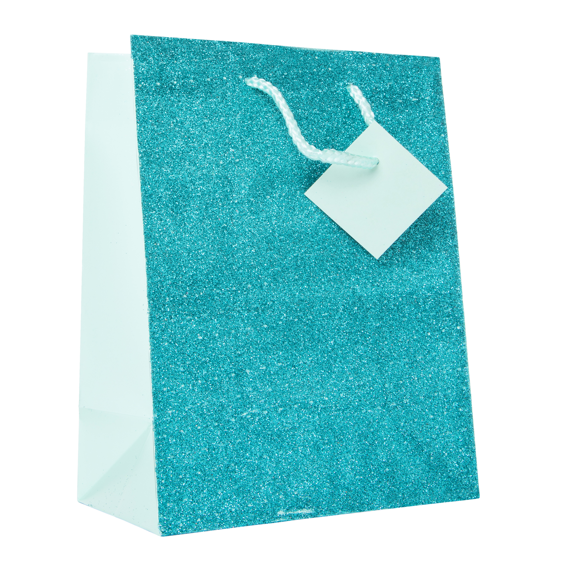medium pastel glitter gift bag 9in x 7in