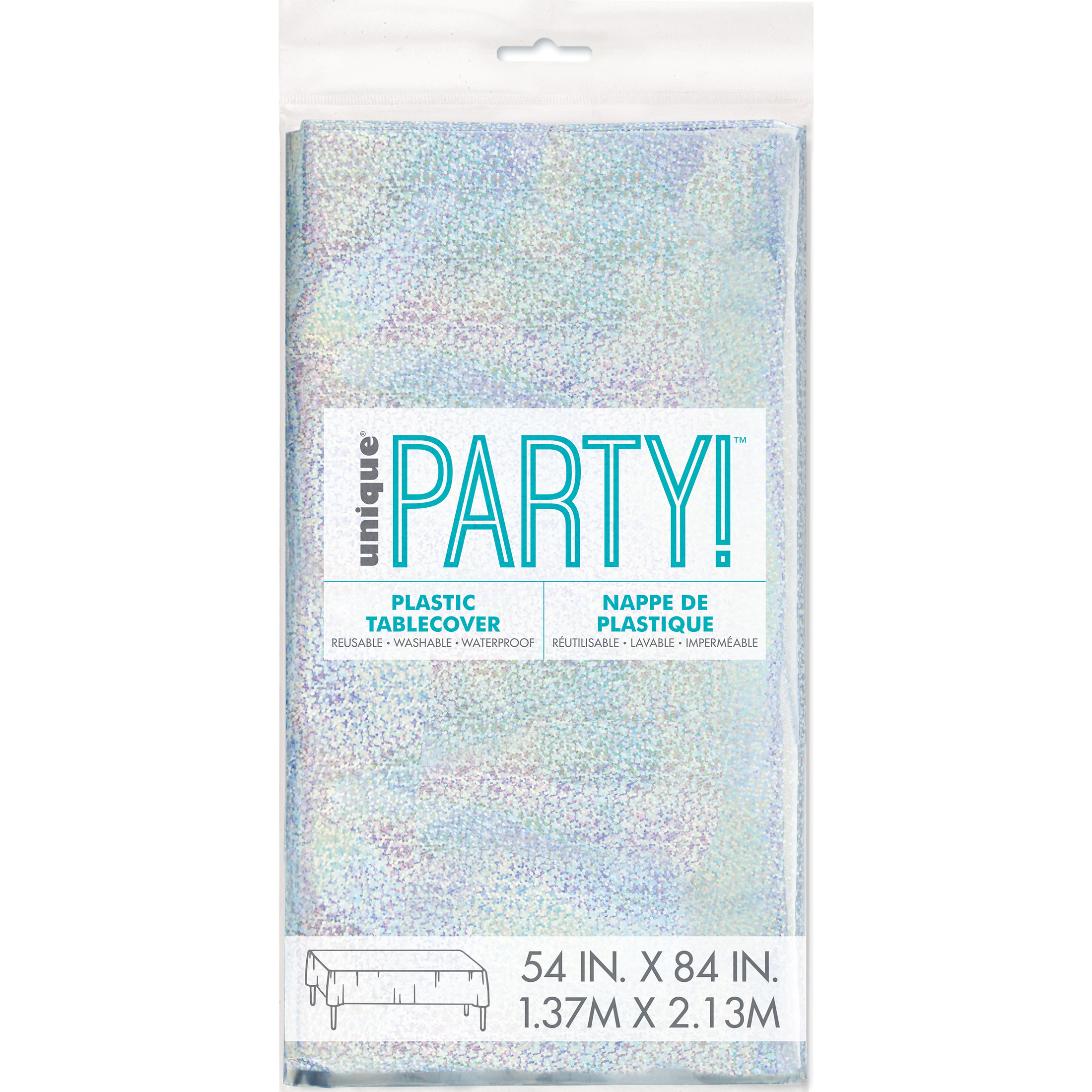 7ft Holographic Foil Party Table Cover