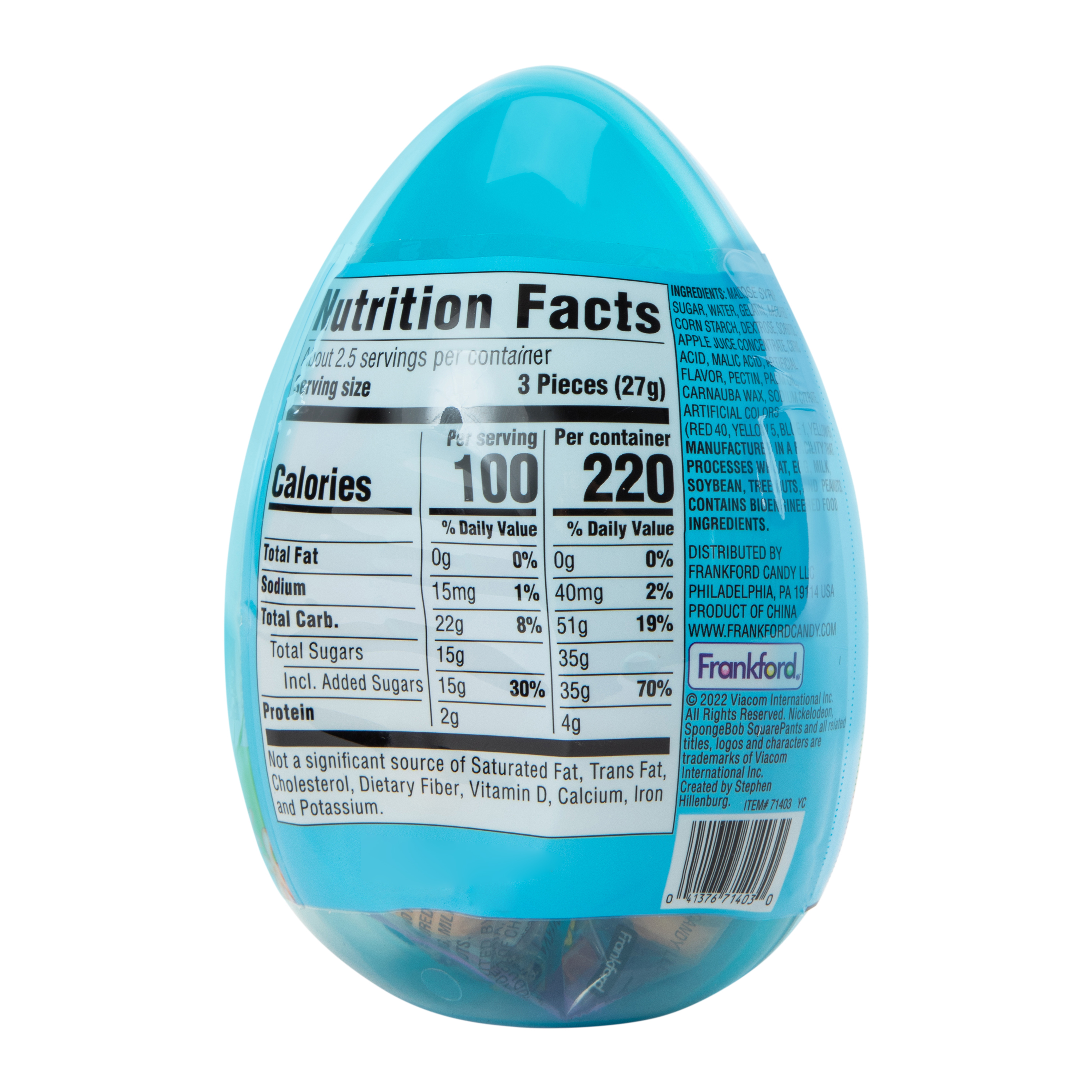 Spongebob Squarepants™ Jumbo Easter Egg With Krabby Patties