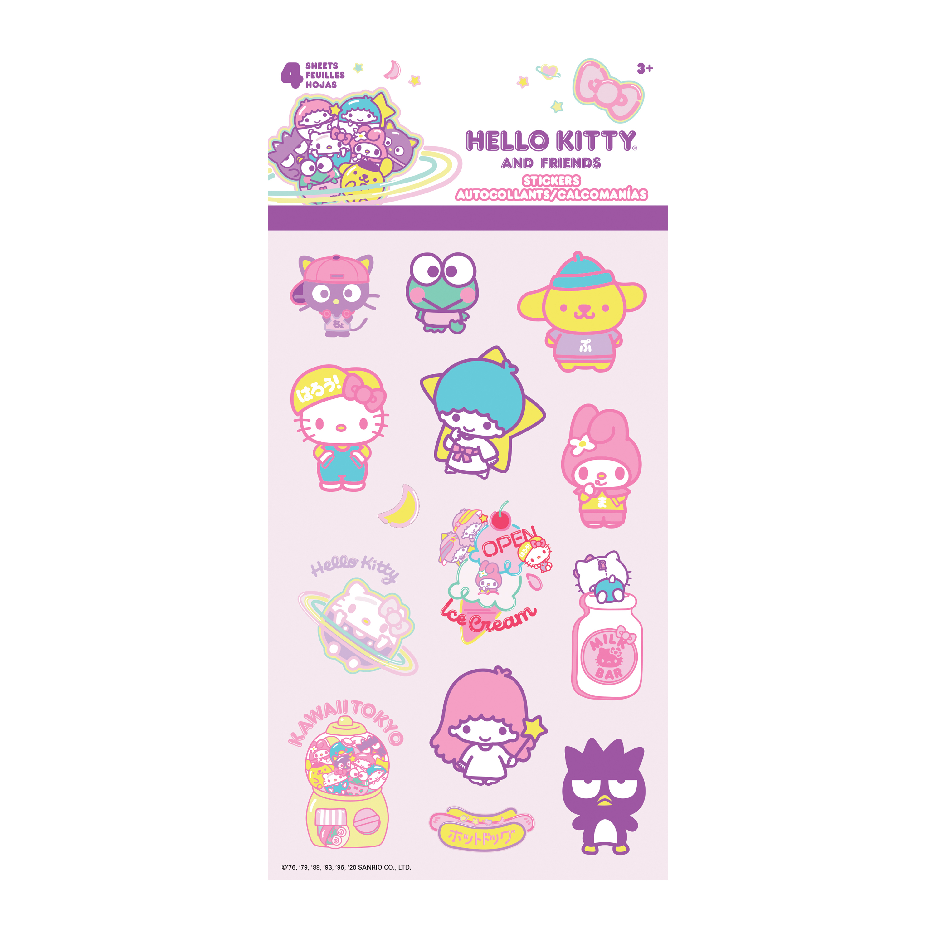 Hello Kitty And Friends® Stickers 4 Sheets