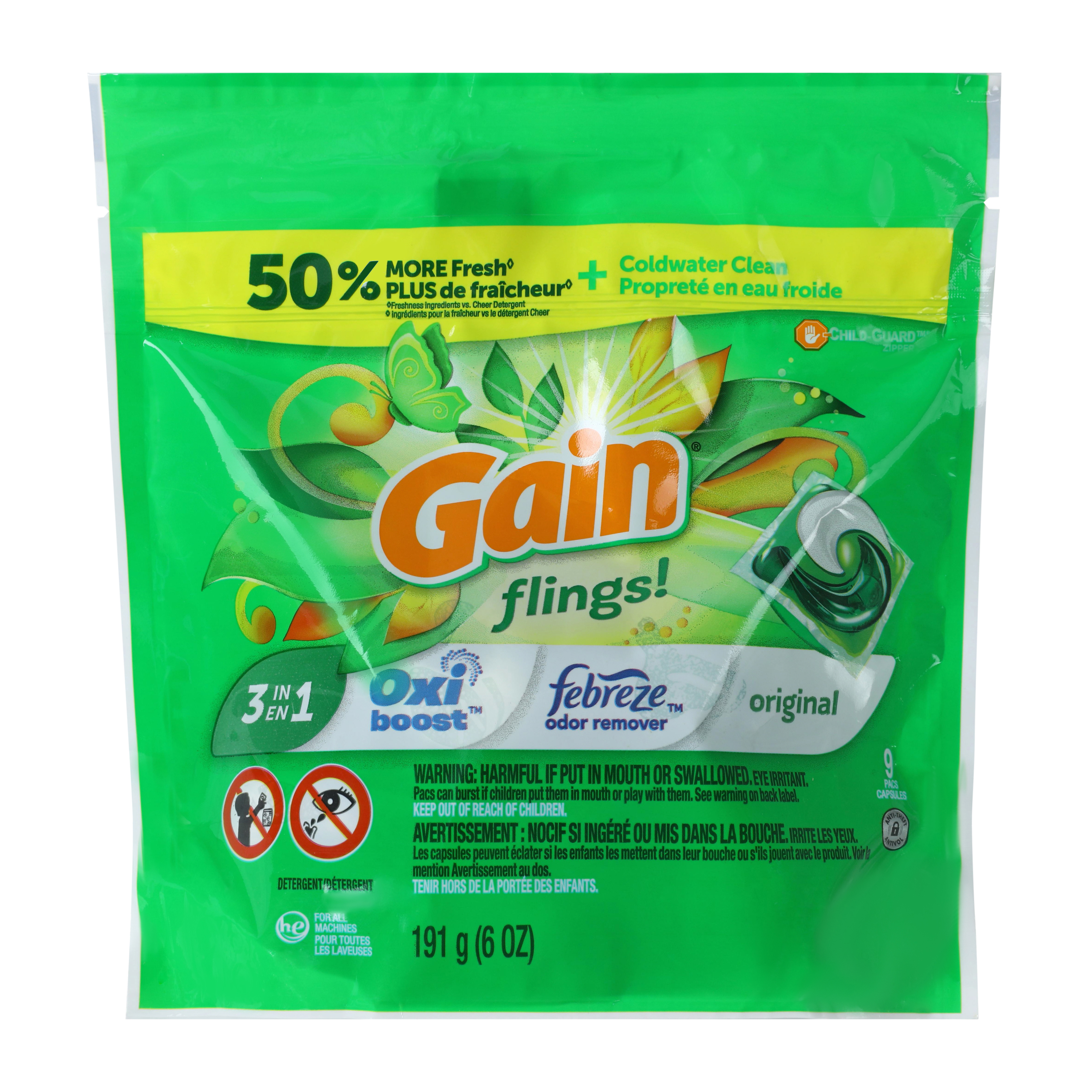 Gain Flings! Laundry Detergent Pacs 6oz