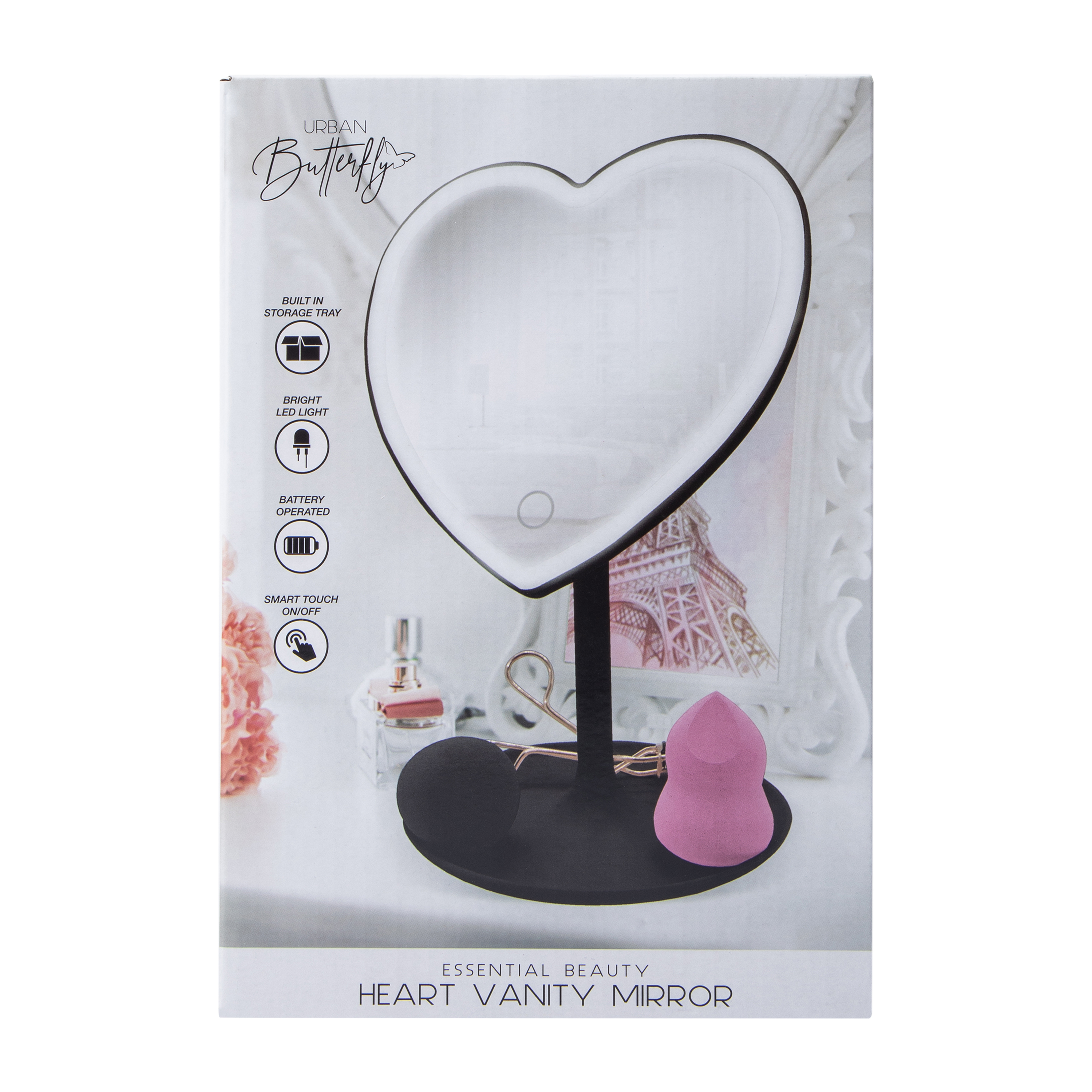 Heart-Shaped LED Vanity Mirror 13.5in