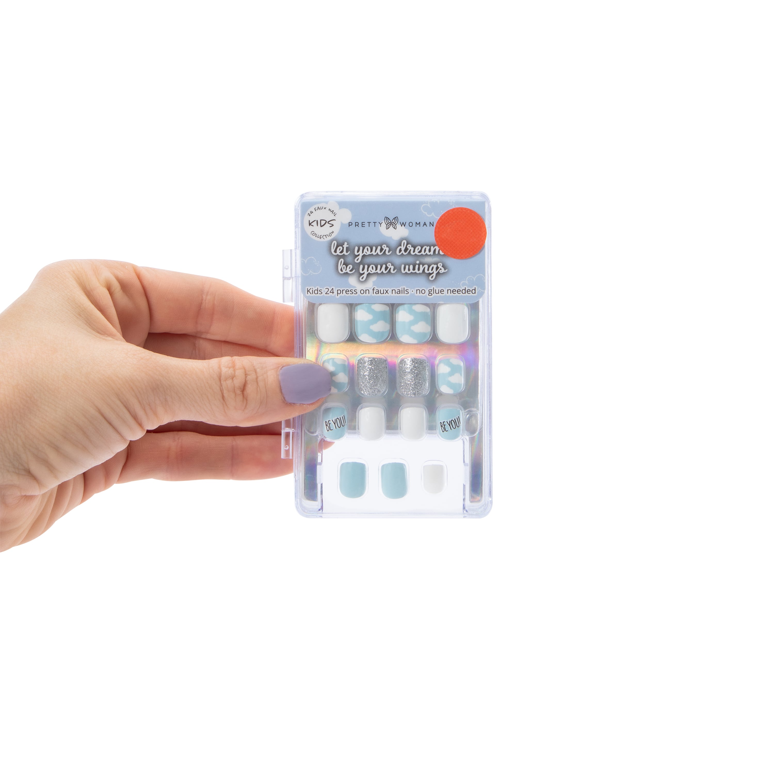 Pretty Woman Kids Press-On Faux Nails 24-Piece Set