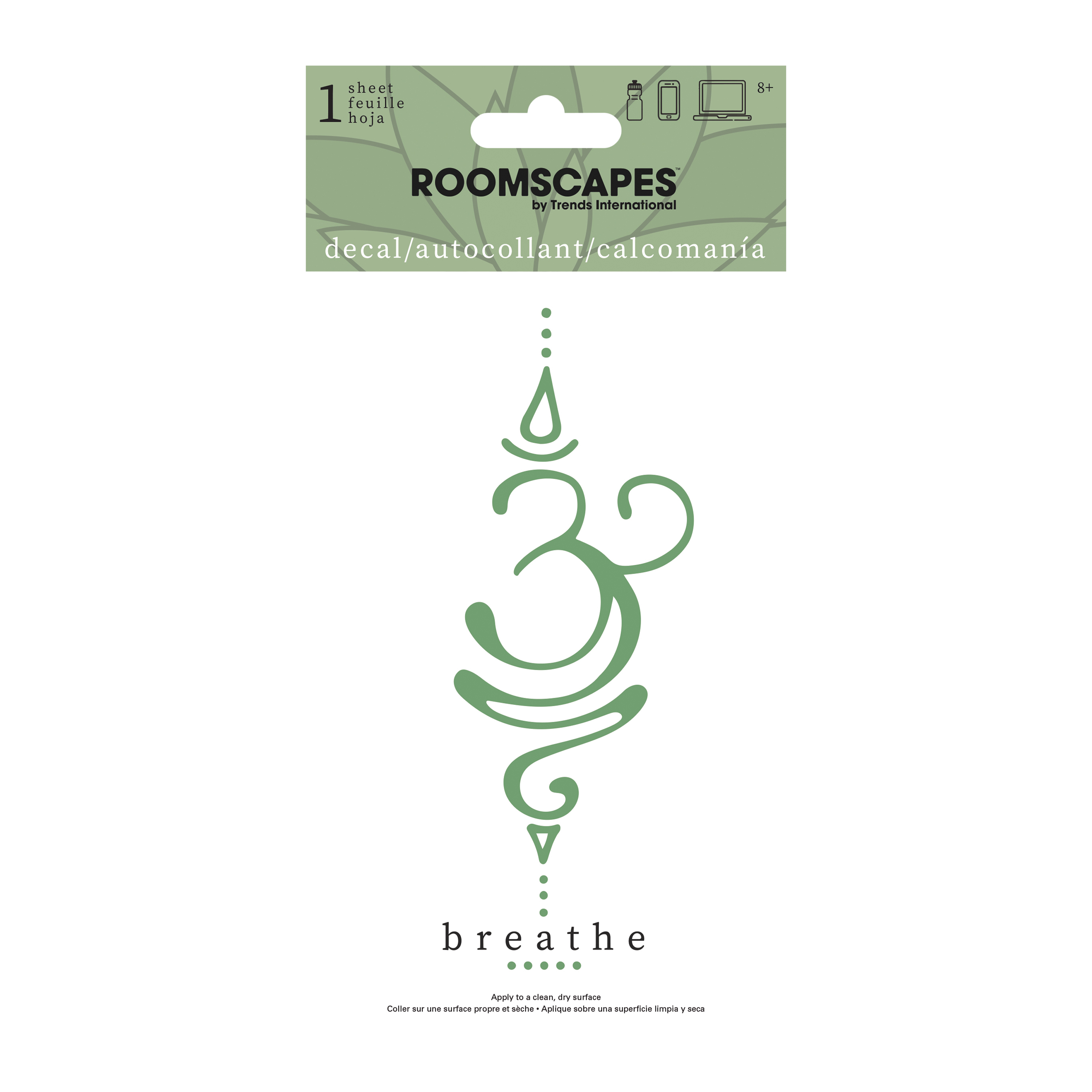 Breathe' Sticker Decal 4in x 8in